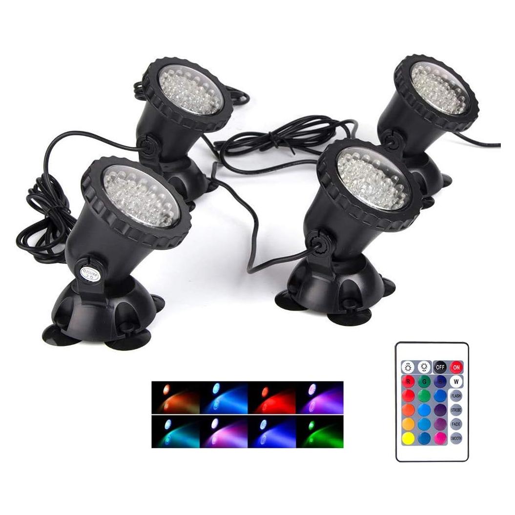 Luces LED Subacuáticas RGB SHOYO 4 en Set IP68