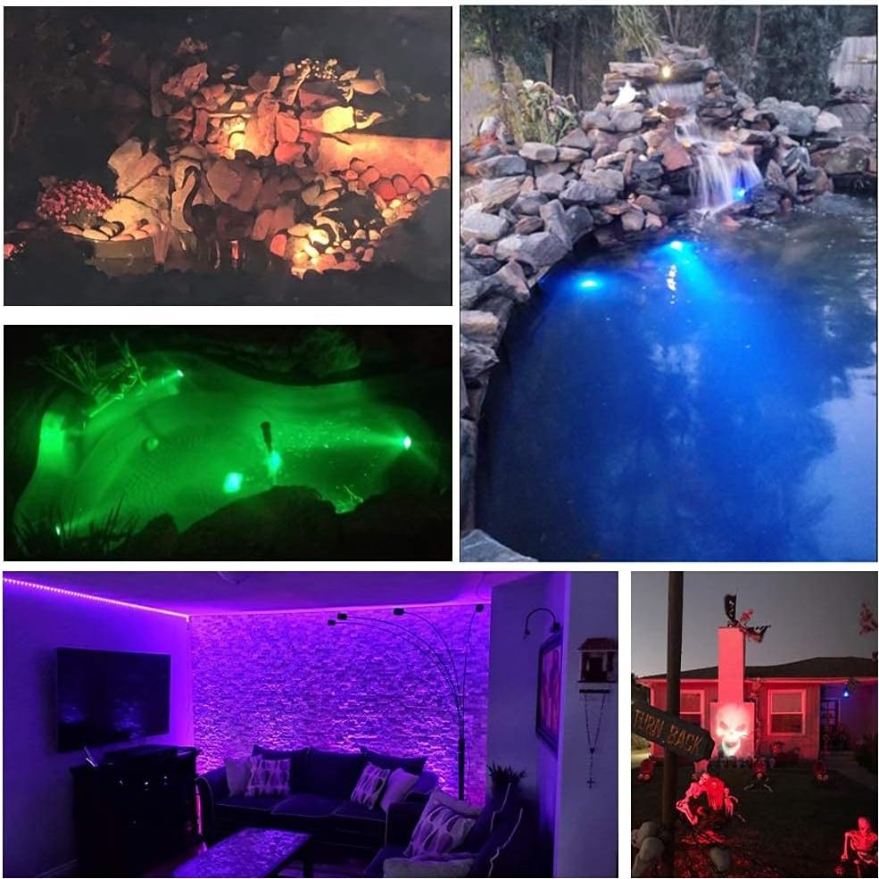 Luces LED Subacuáticas RGB SHOYO 4 en Set IP68