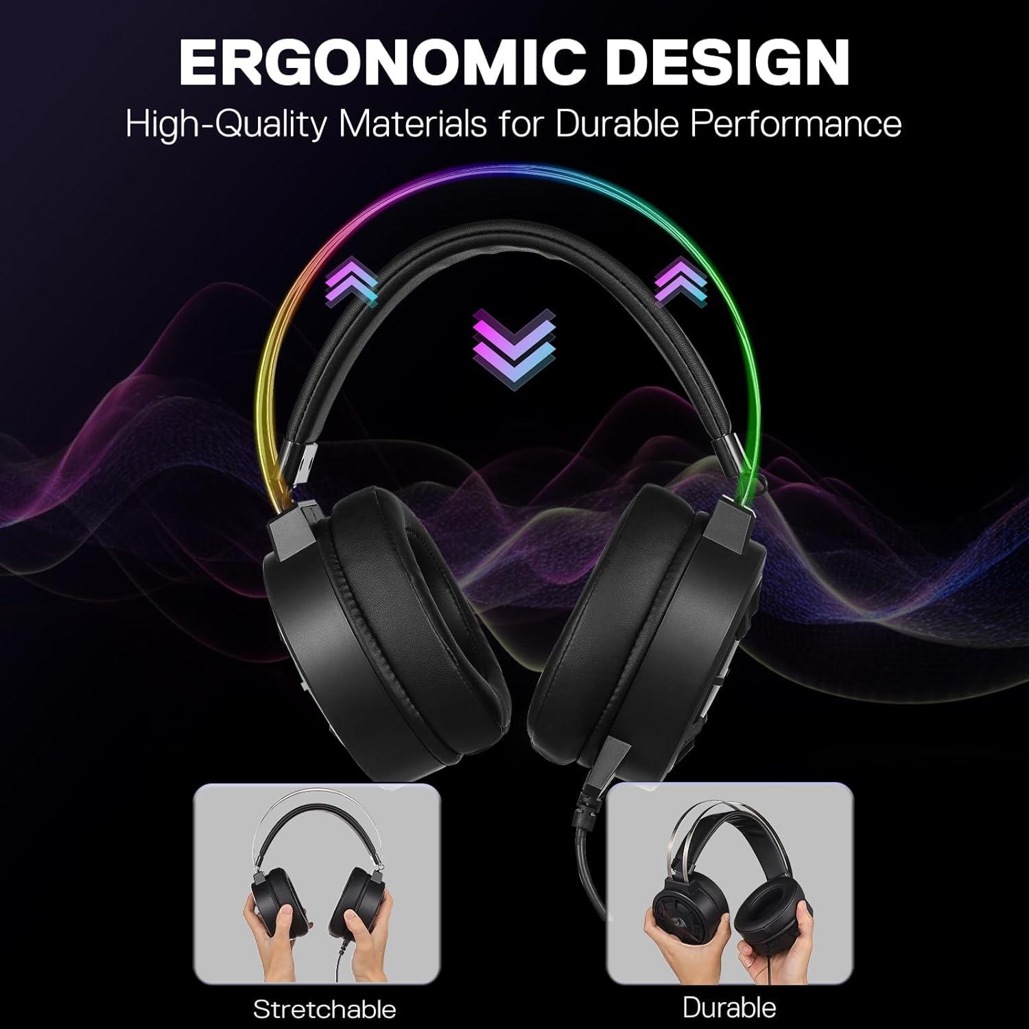 Auriculares Redragon H314 RGB para Juegos con Cable 40mm