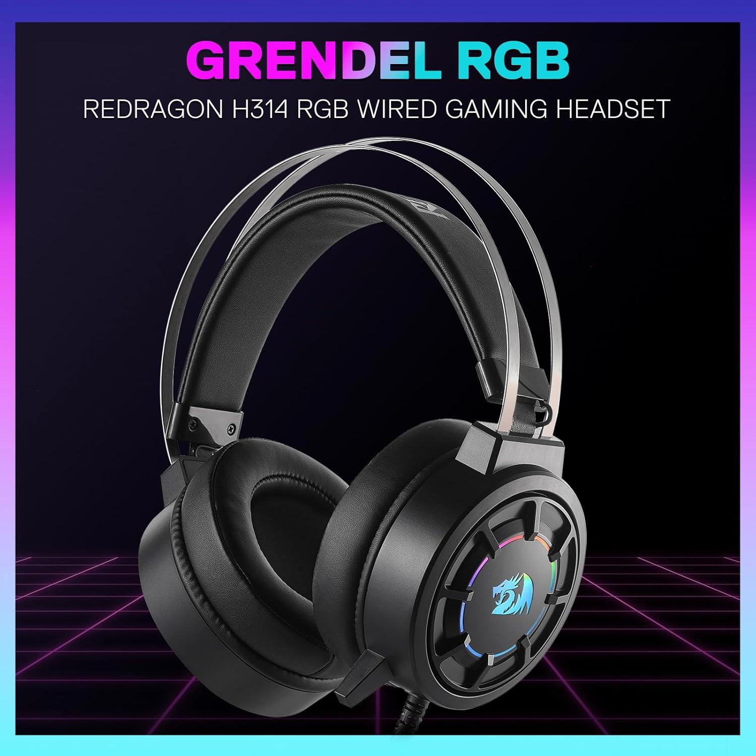 Auriculares Redragon H314 RGB para Juegos con Cable 40mm