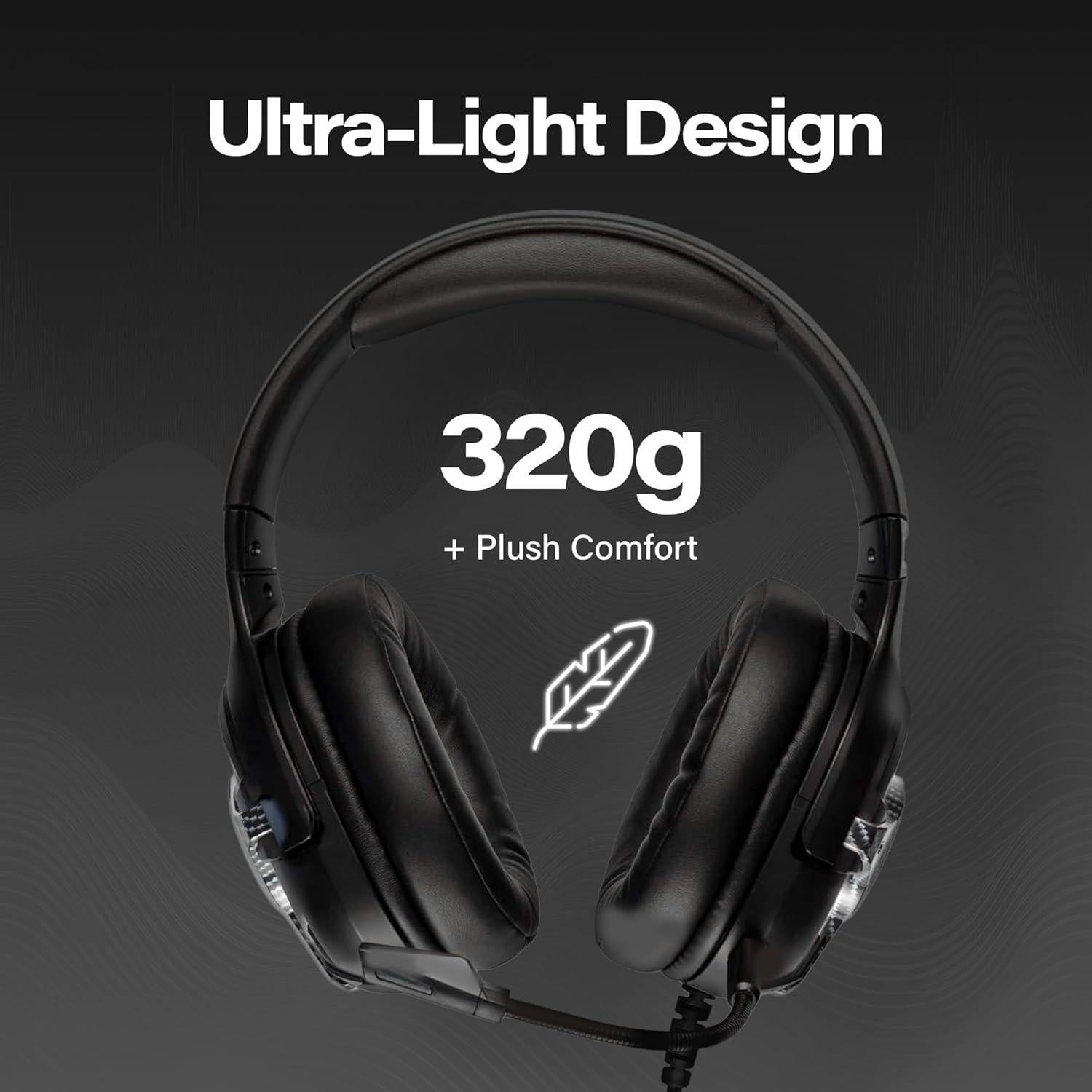 Auriculares de Juego Meters M-LEVEL-UP Carbono 7.1 RGB USB