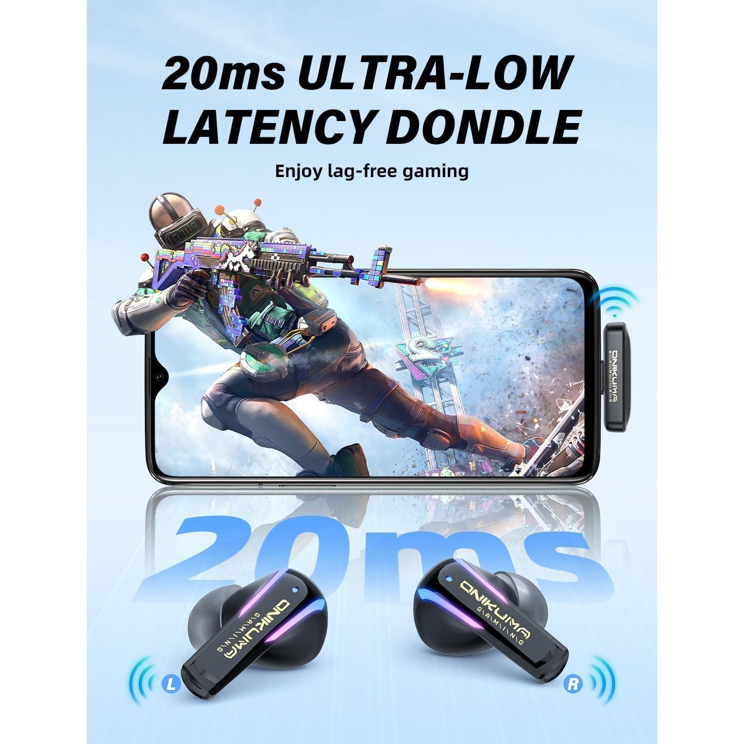 Auriculares Inalámbricos ONIKUMA T27 con Micrófono ENC 20ms PS5/PC