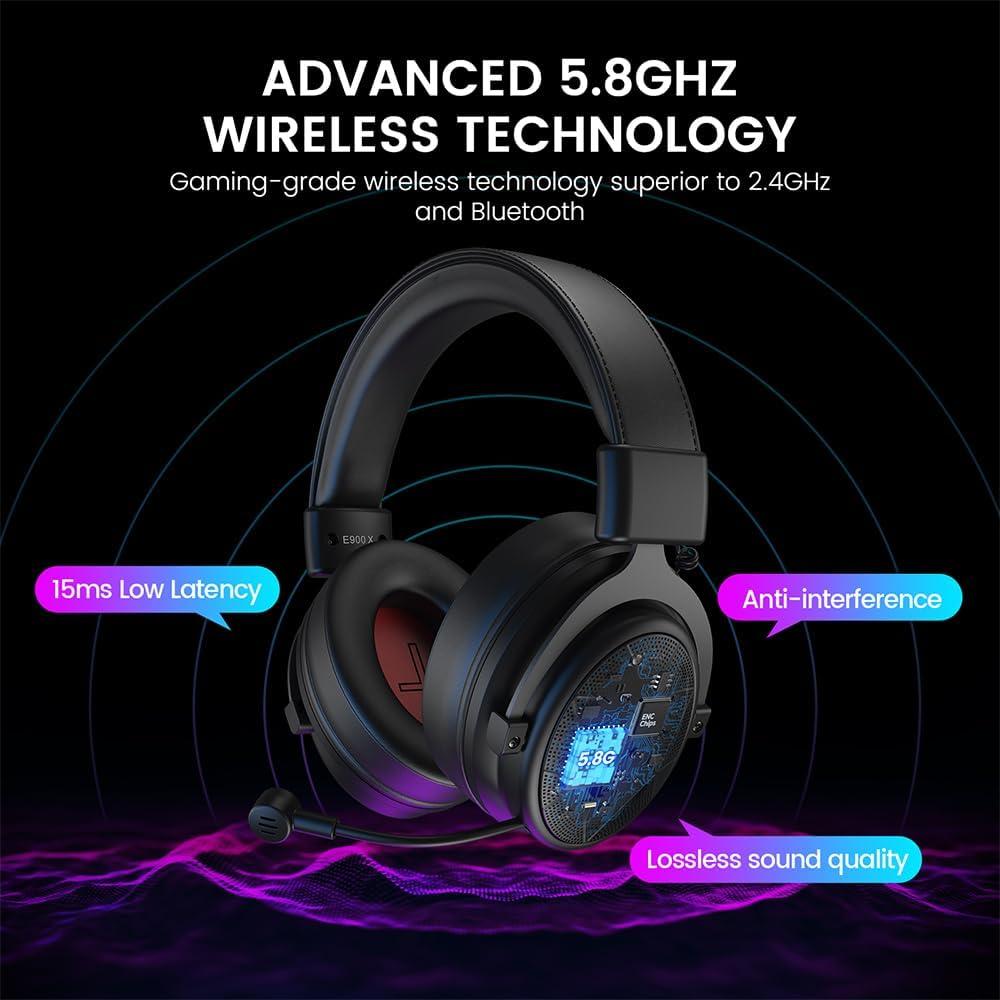 Auriculares Inalámbricos EKSA E900X 5.8GHz con Sonido 7.1