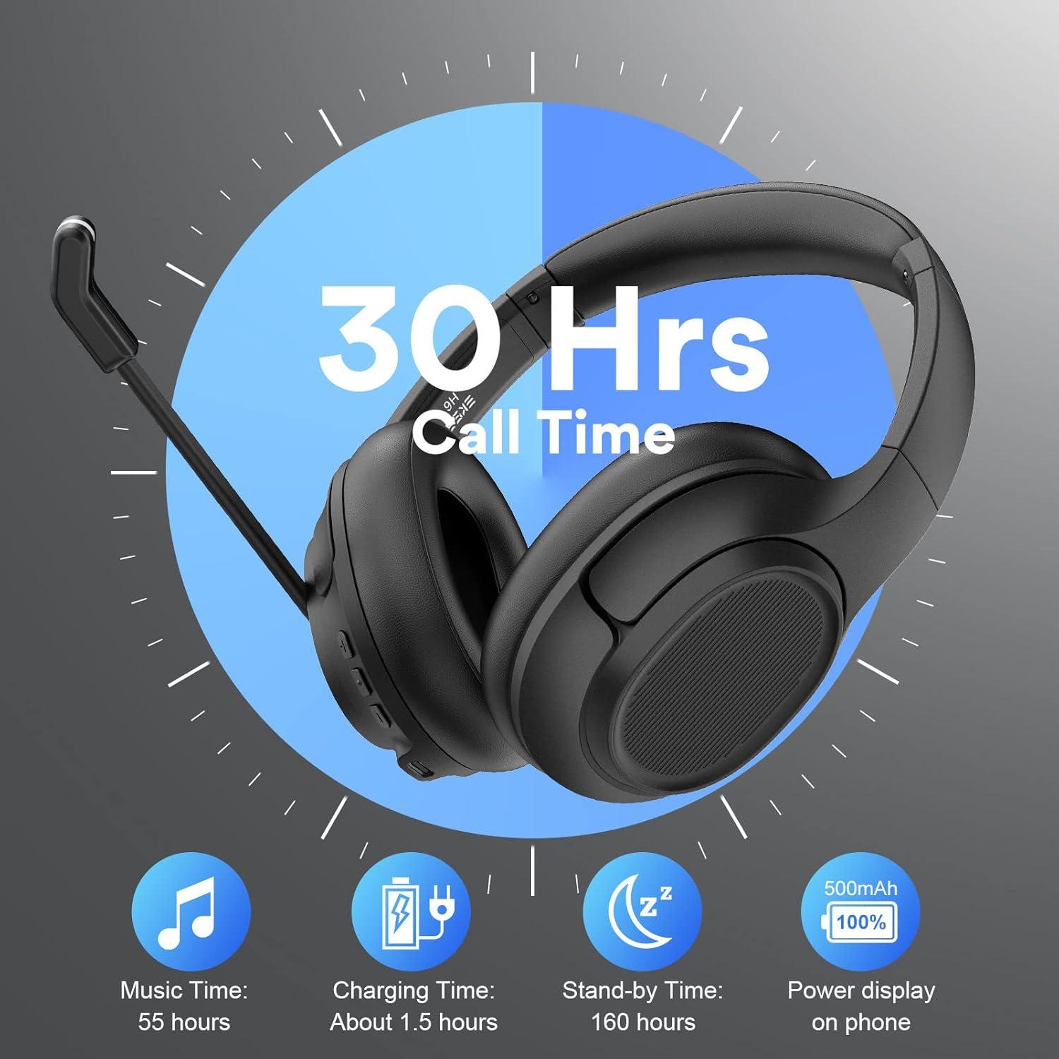Auriculares Bluetooth EKSA H6-A03 con Micrófono y Cancelación de Ruido