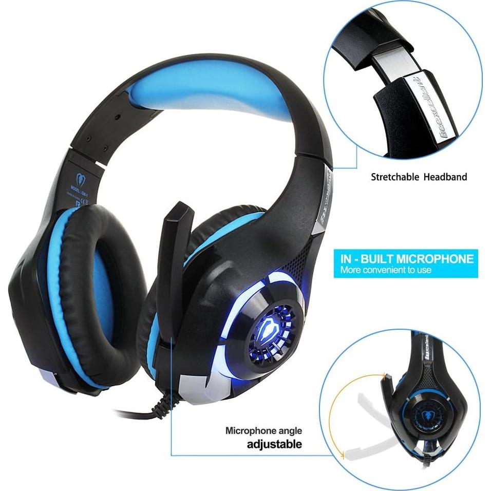 Auriculares Gaming Beexcellent BGM-1 con Micrófono - Sonido Envolvente, Reducción de Ruido, Conector 3.5mm