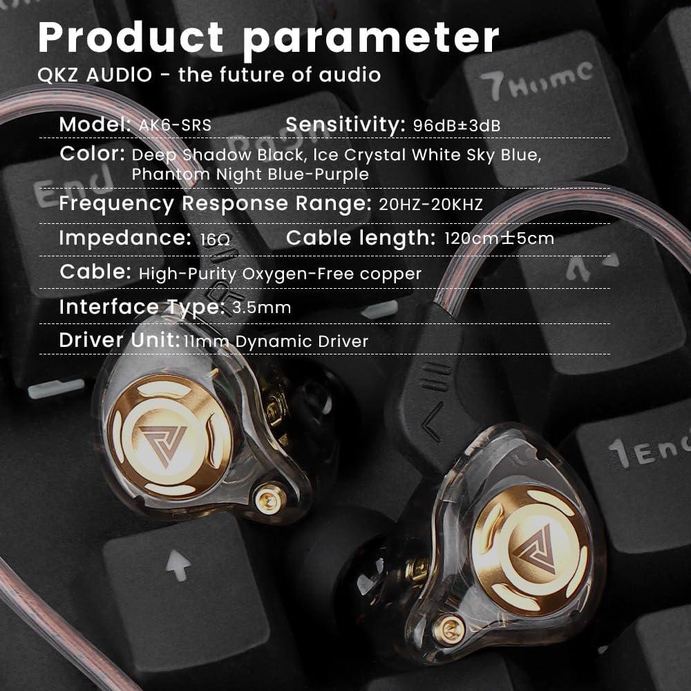 Auriculares Gaming In-Ear Faifxo AK6SRS Sonido HiFi 10mm