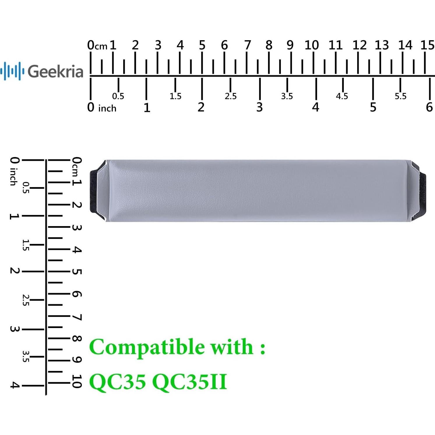 Almohadilla de Banda de Cabeza Geekria para Bose QC35 II - Gris