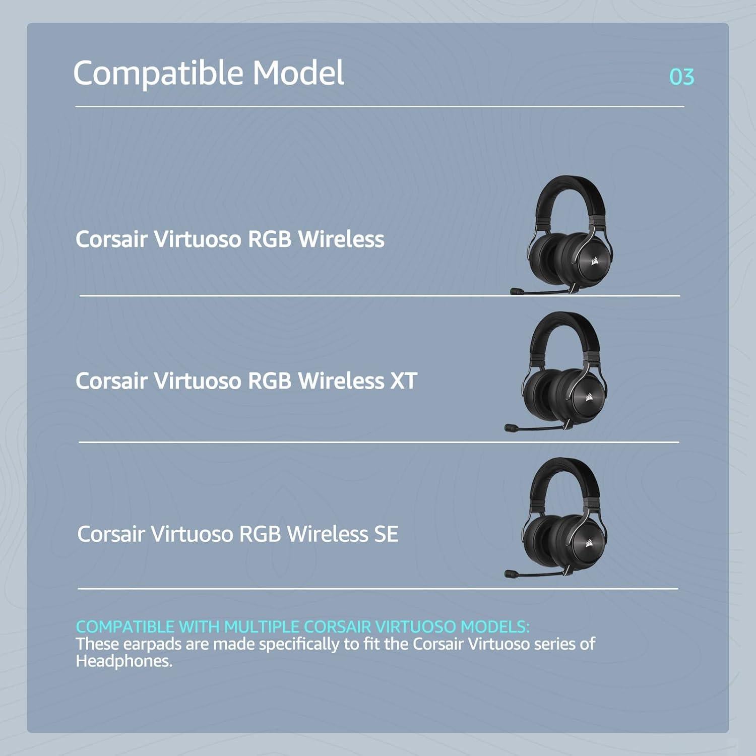 Almohadillas de Reemplazo Corsair Virtuoso Gel Refrigerante