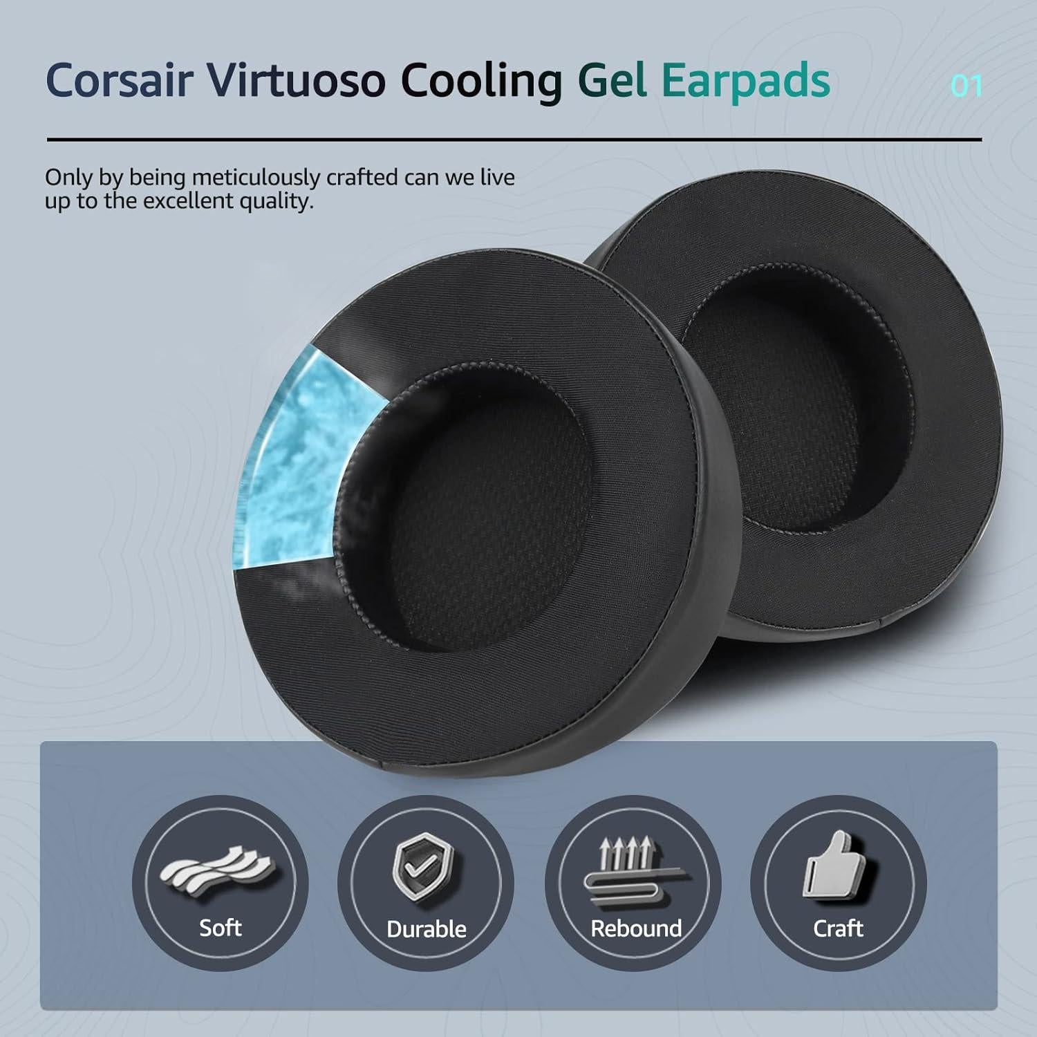 Almohadillas de Reemplazo Corsair Virtuoso Gel Refrigerante