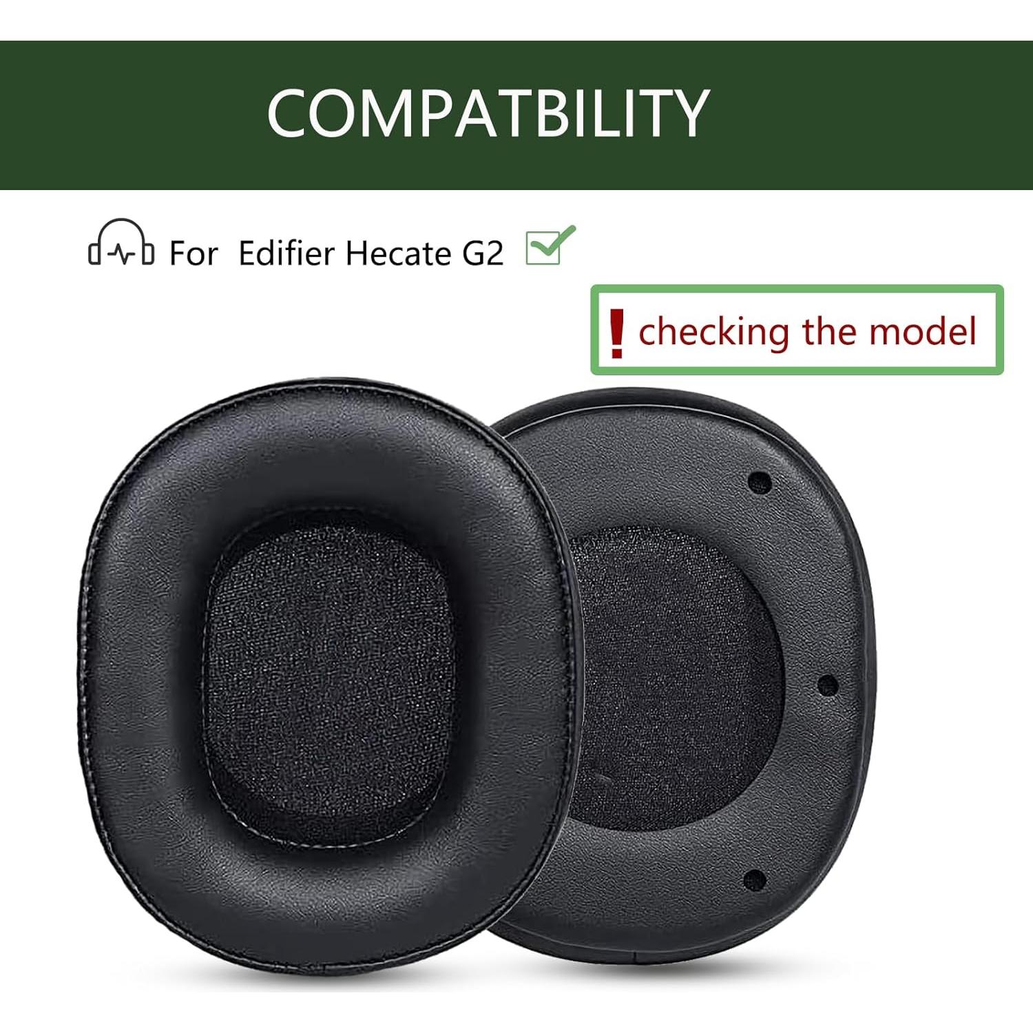 Almohadillas de Reemplazo ACCIUK para Auriculares Edifier Hecate G2 - Cuero Suave y Espuma de Memoria