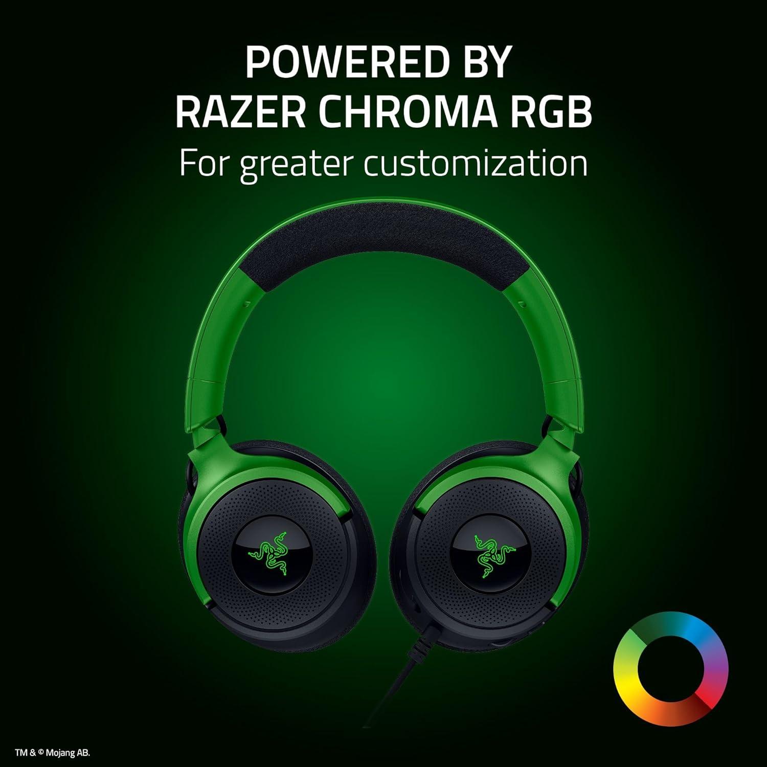Auriculares Razer Kraken V4 X Edición Minecraft USB 40mm