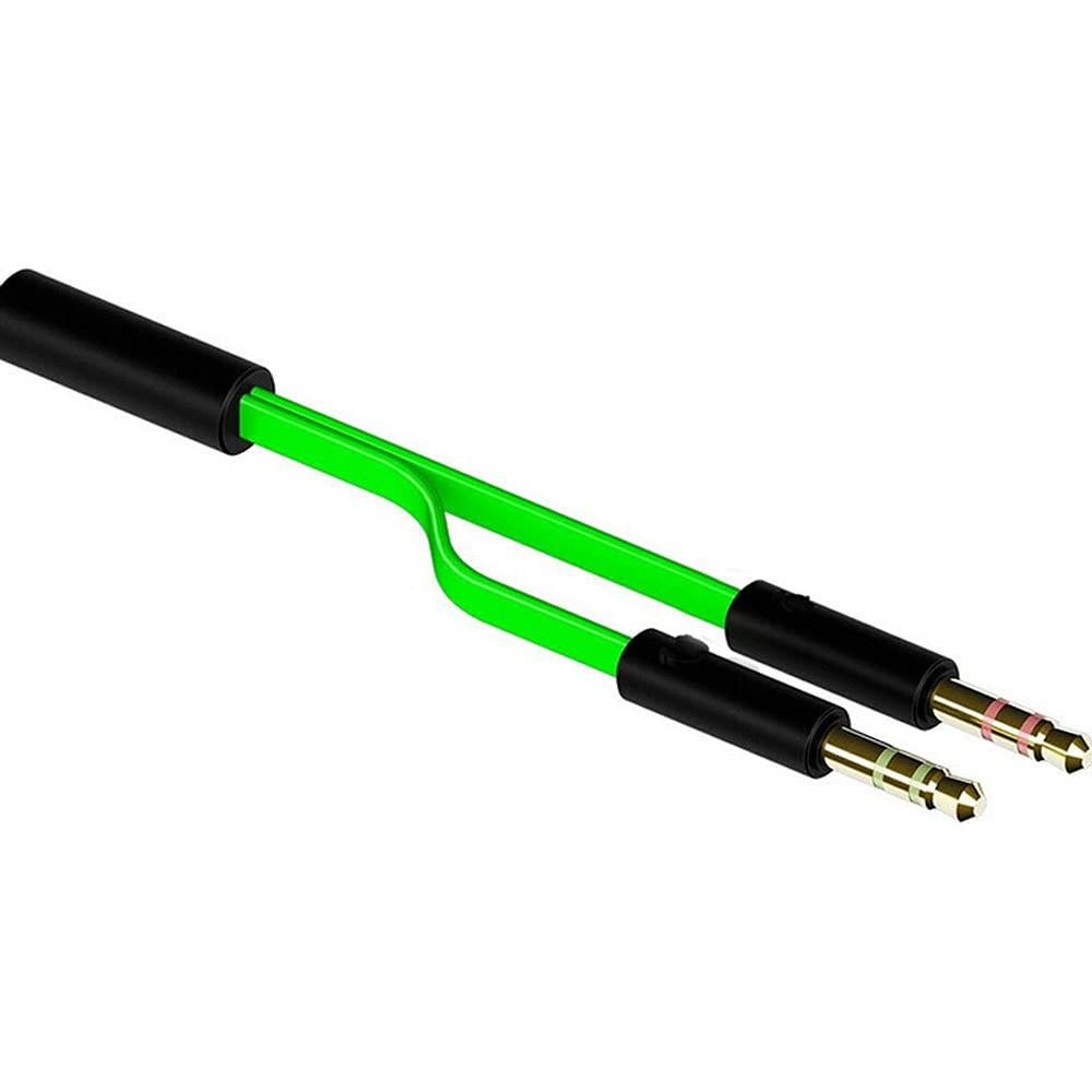 Cable Divisor de Auriculares 3.5mm BUTIAO Y Verde 11.43cm