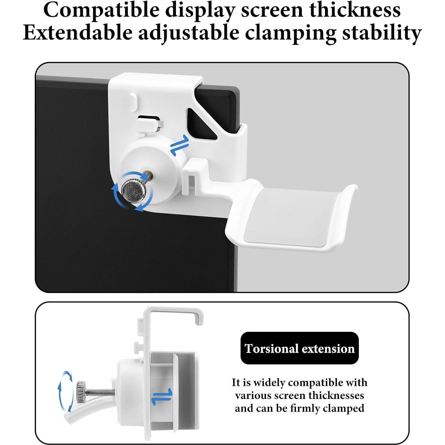Soporte para Auriculares GEEKRIA Montado en Pantalla Blanco