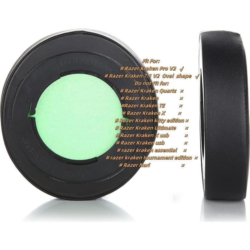 Almohadillas de Repuesto Razer Kraken Pro V2 Oval Verde