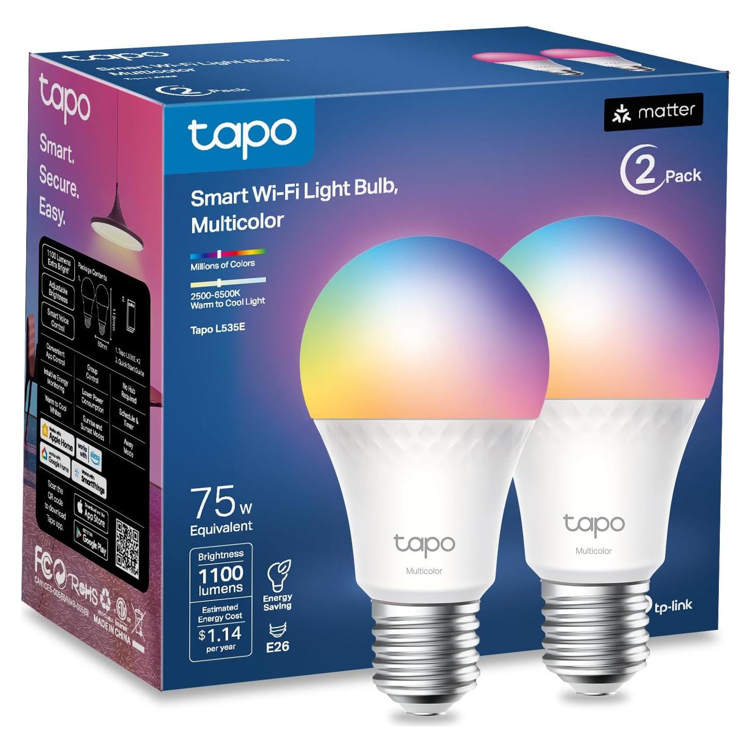 Bombillas Inteligentes Tapo TP-Link L535E 1100 Lúmenes RGBW