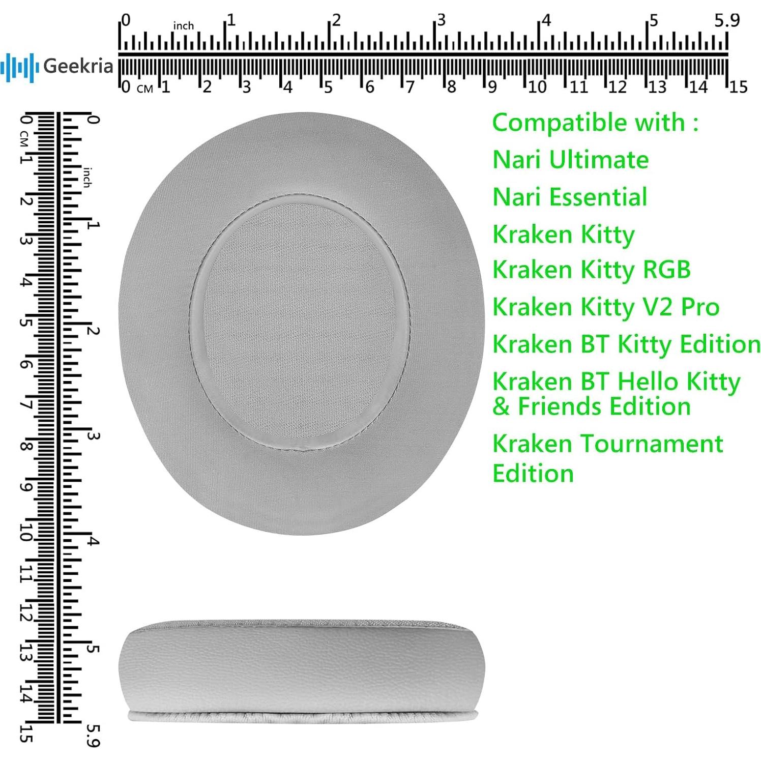 Almohadillas de Gel Refrigerante Geekria para Auriculares Razer