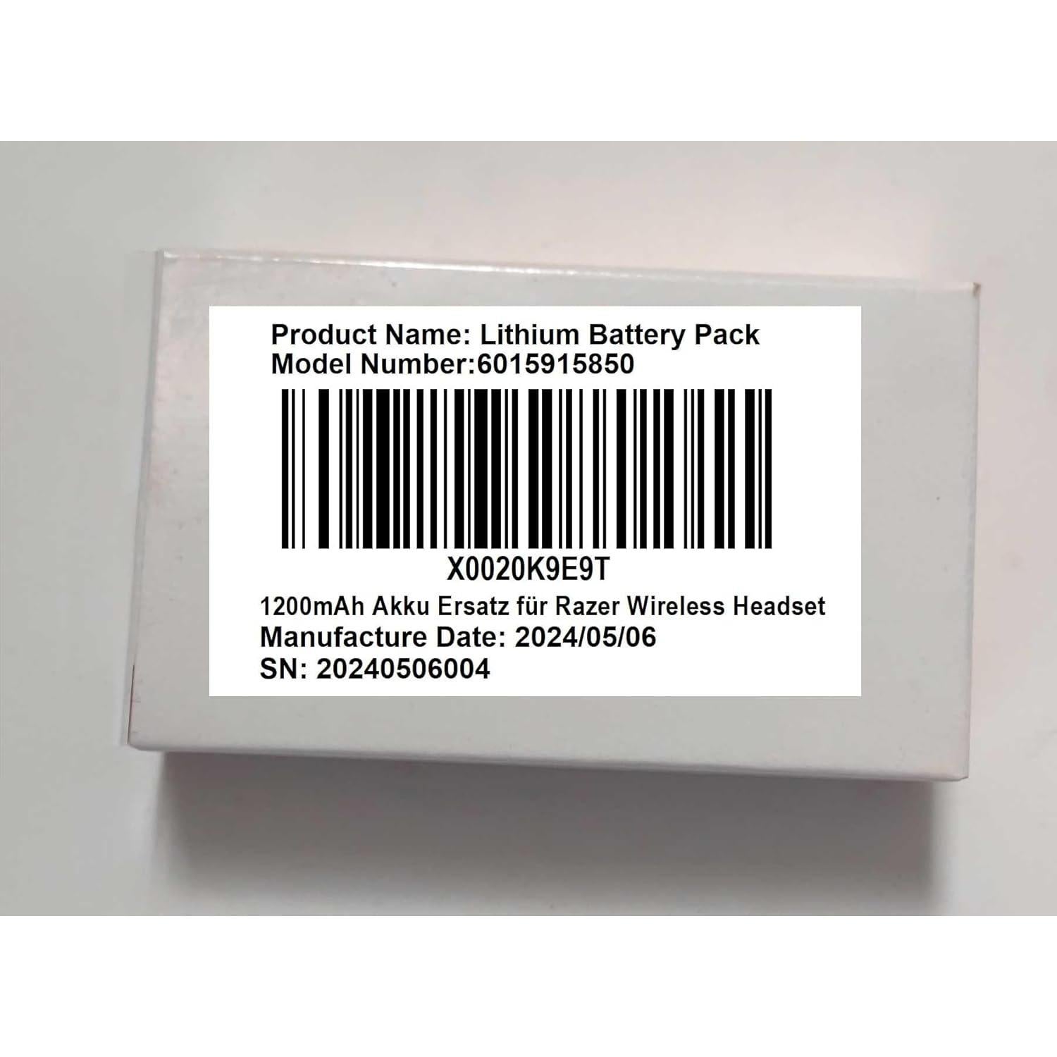 Batería de Reemplazo 1200mAh AOLIKES para Auriculares Razer