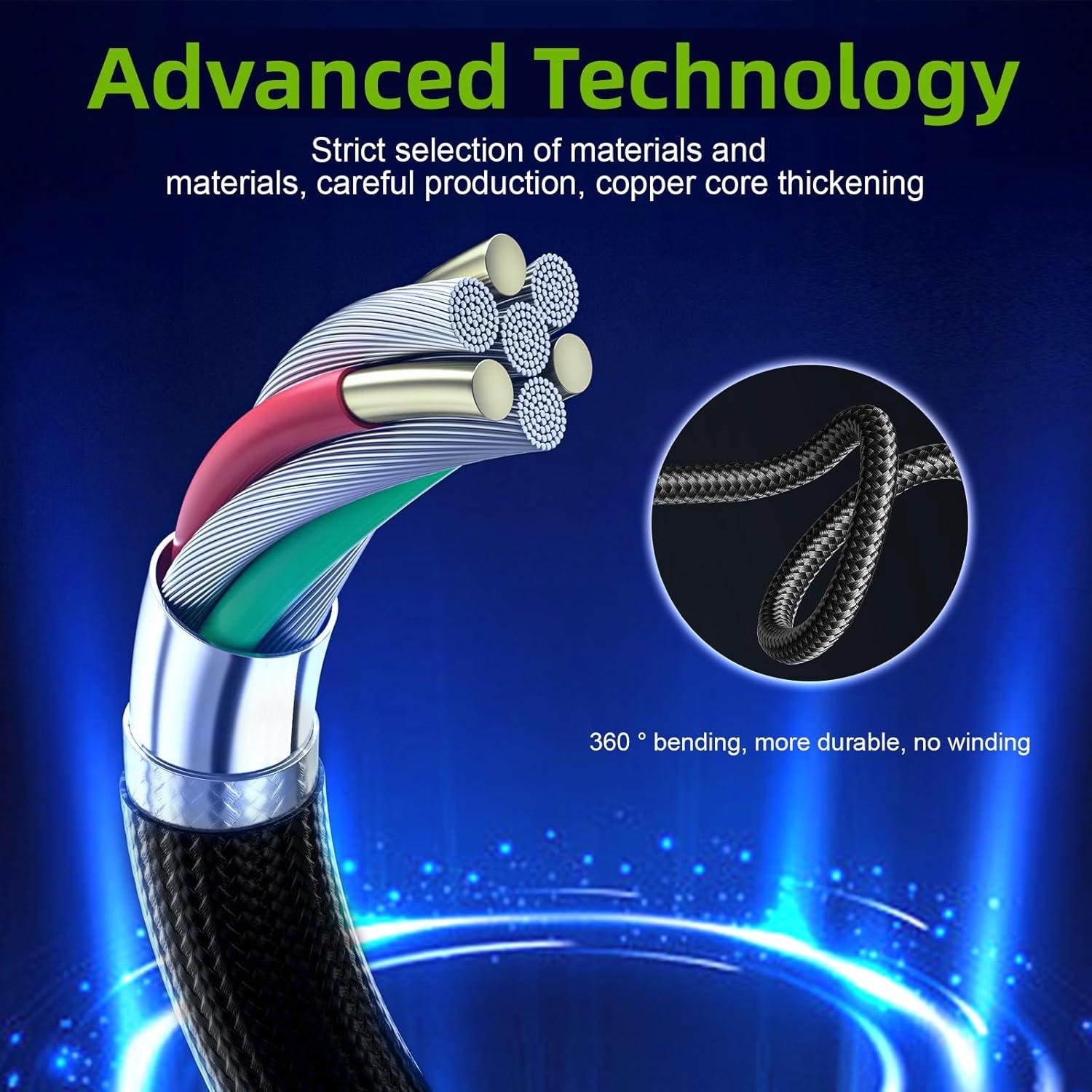 Cable de audio 3.5mm Saipomor para auriculares Kingston Hyperx Cloud Alpha y Mix 1.52m