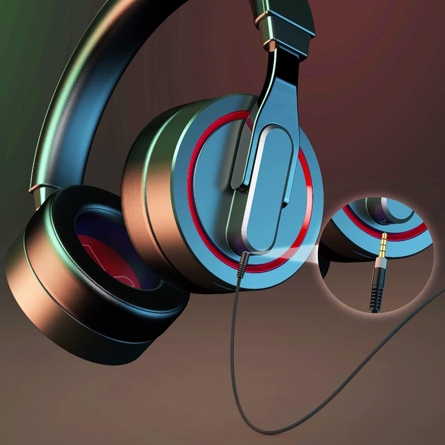 Cable de audio 3.5mm Saipomor para auriculares Kingston Hyperx Cloud Alpha y Mix 1.52m