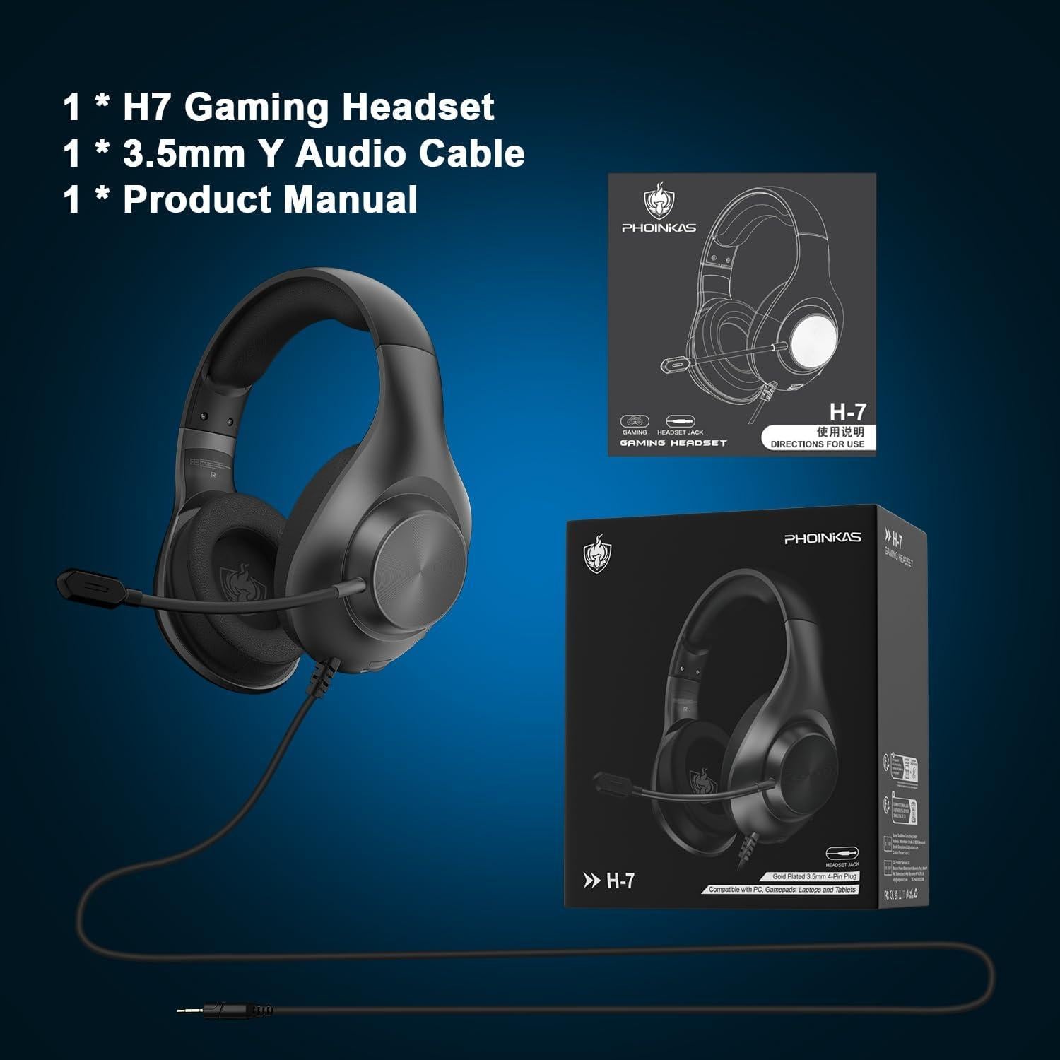 Auriculares Gaming YOTMS H-7 con Sonido 7.1 y Micrófono