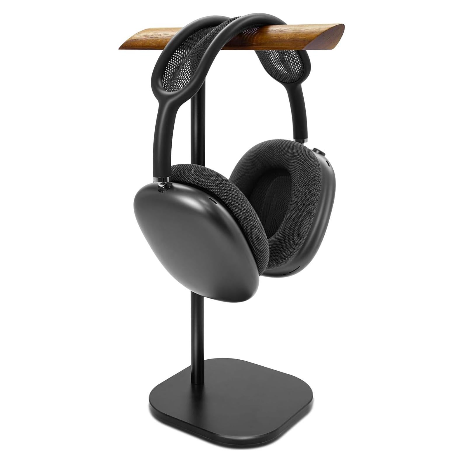 Soporte para Auriculares GEVO de Madera de Nogal y Aluminio