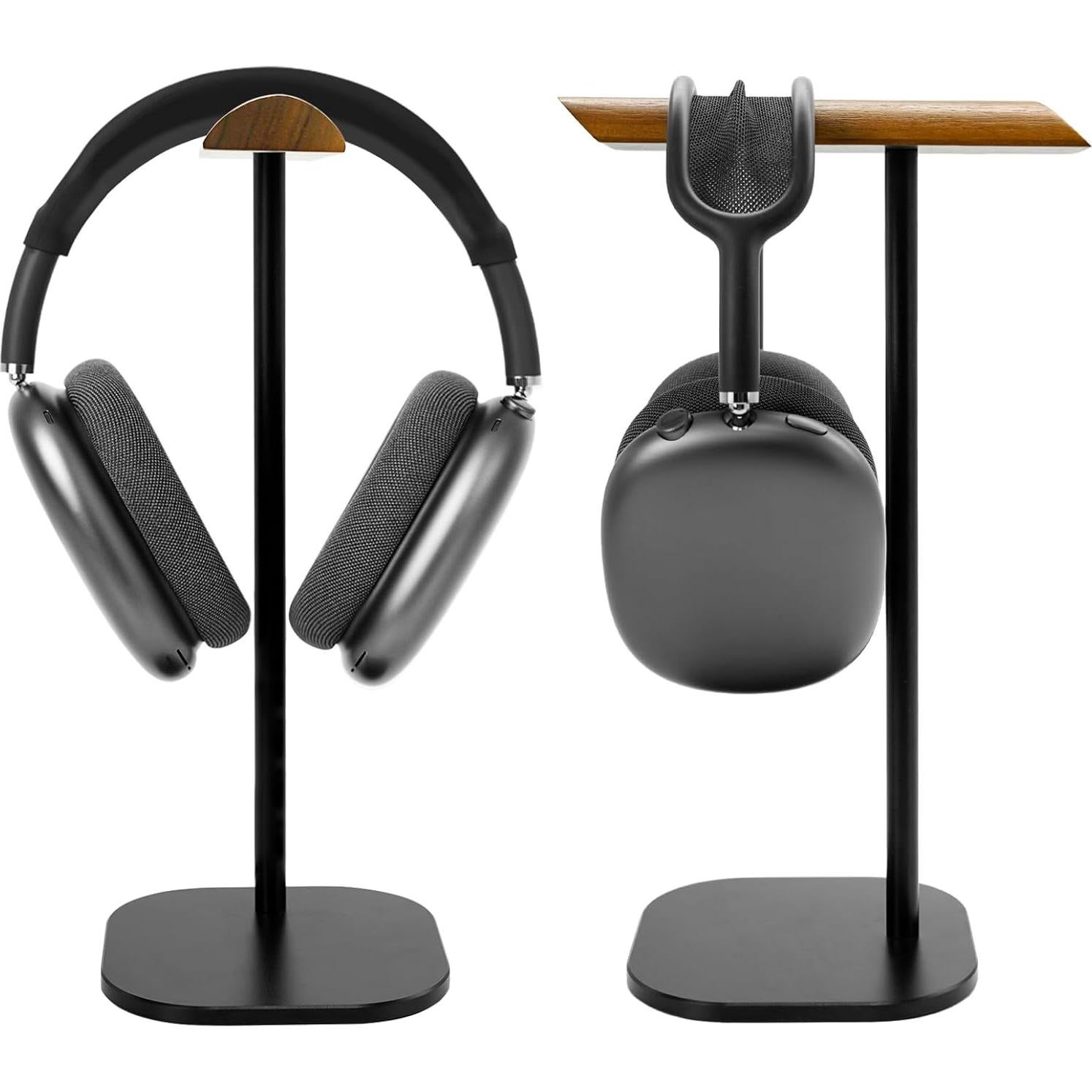 Soporte para Auriculares GEVO de Madera de Nogal y Aluminio