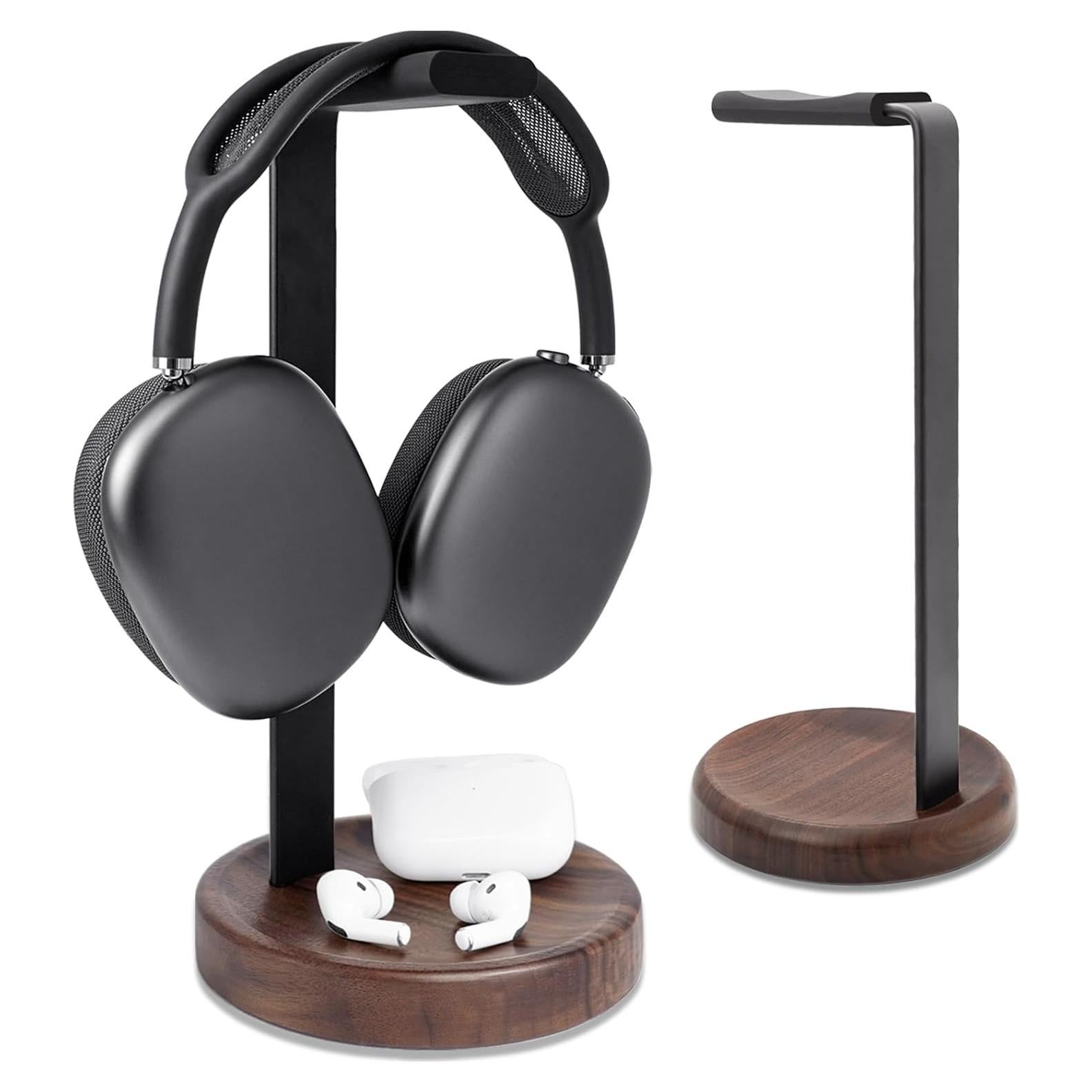 Soporte para Auriculares GEVO de Madera y Aluminio Universal