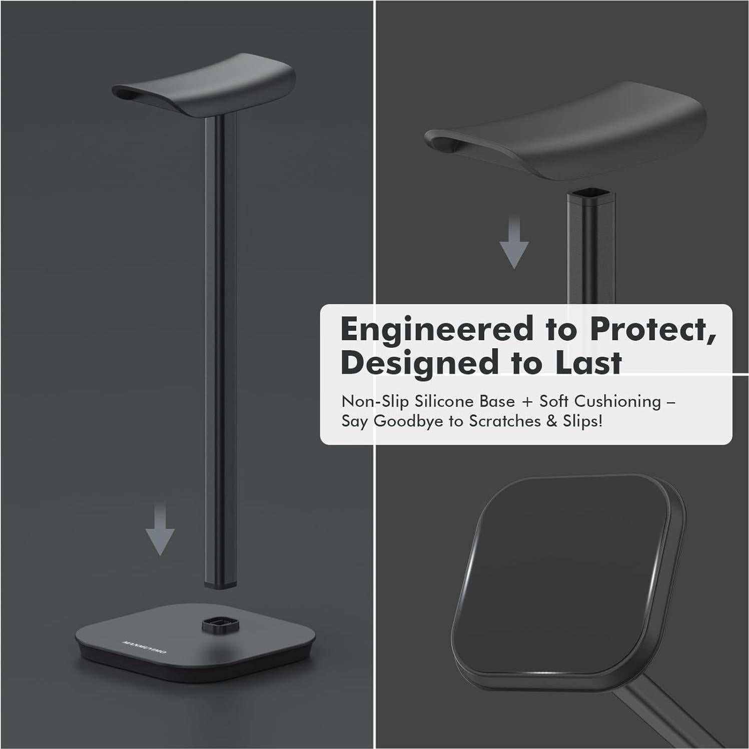 Soporte para Auriculares MANMUVIMO STAND.100 Aluminio Negro