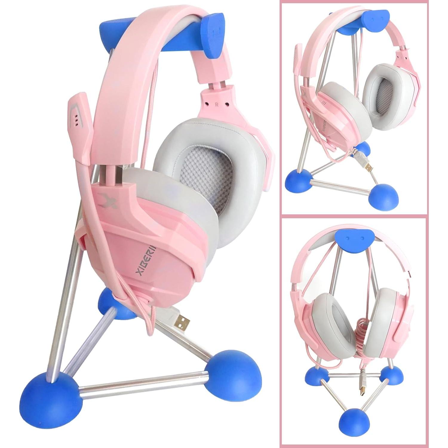 Soporte para Auriculares AJKTGHGE Azul, Diseño Trípode Estable