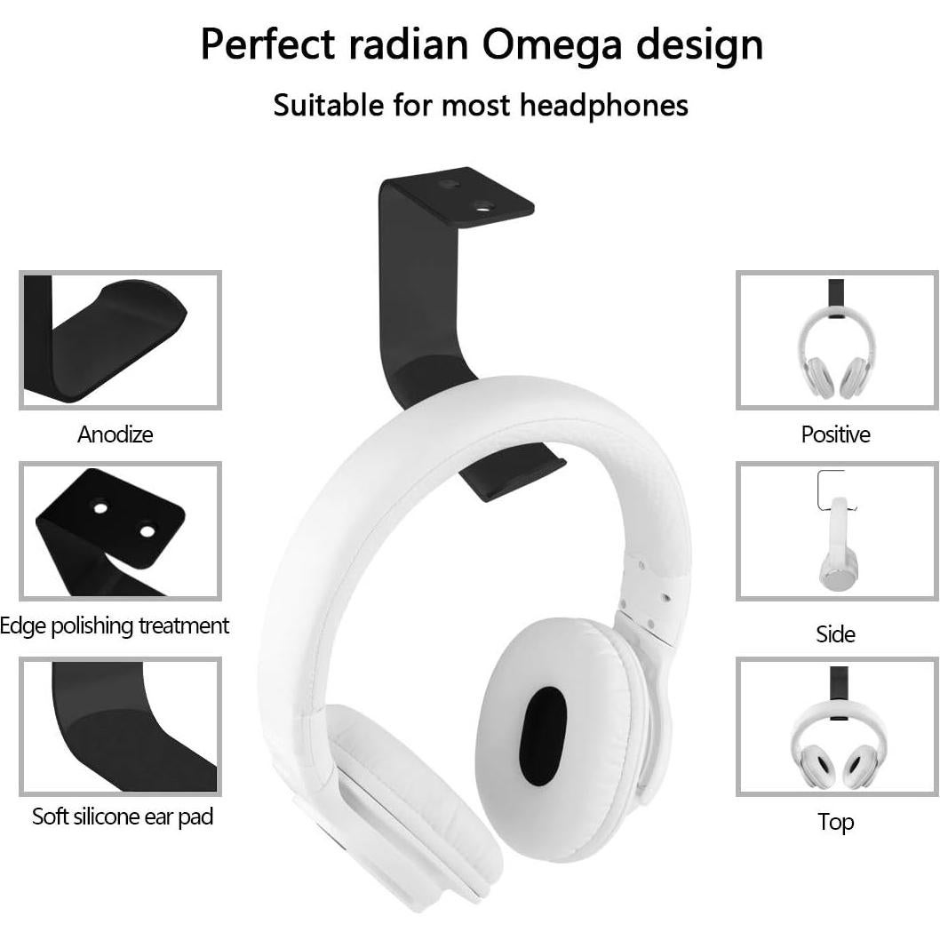 Soporte de Pared para Auriculares GEEKRIA Negro 2 Pcs