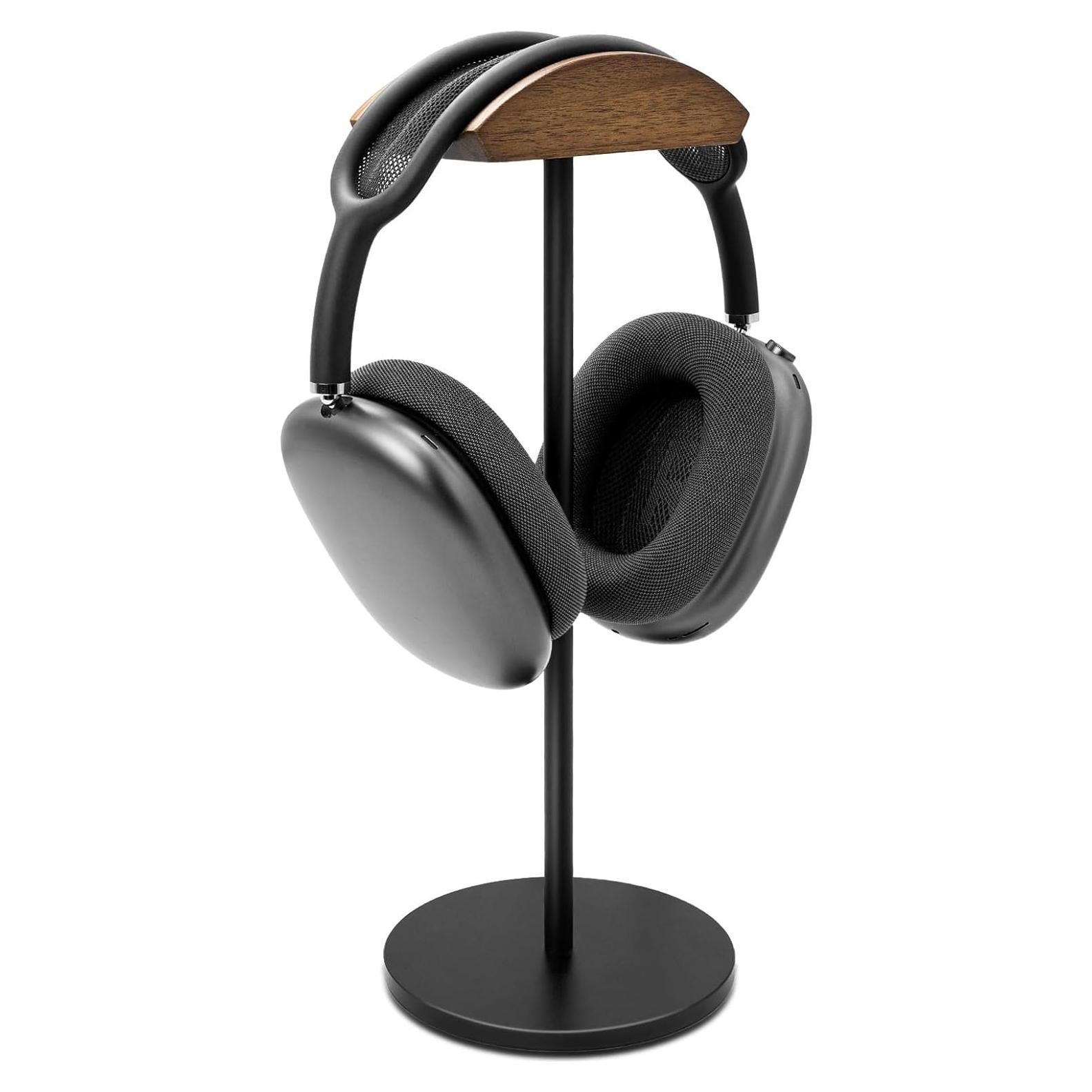 Soporte para Auriculares GEVO de Madera de Nogal y Aluminio