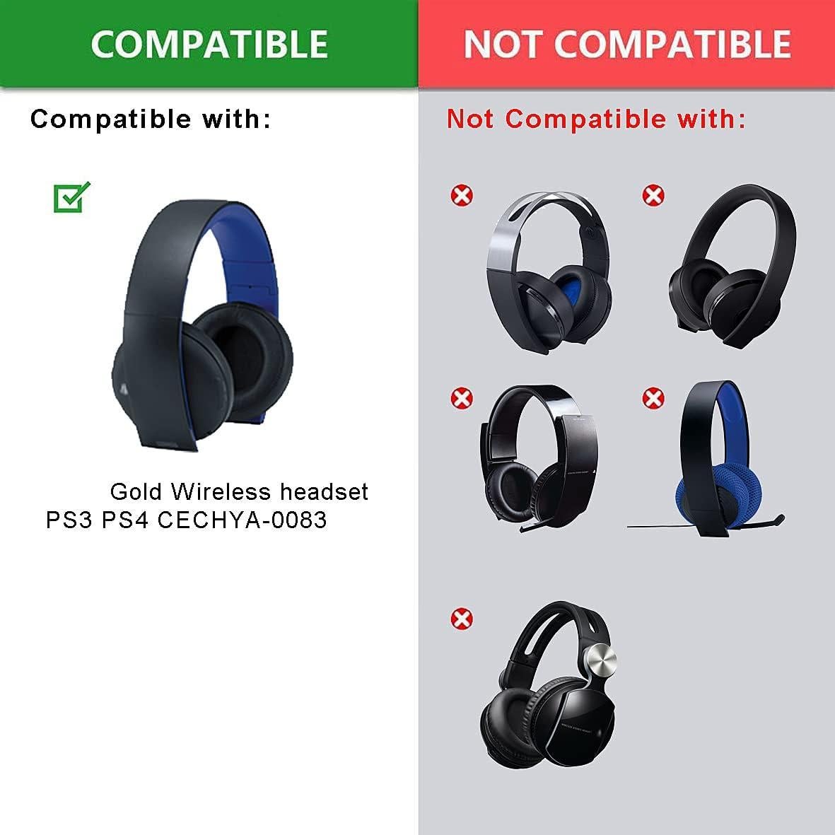Almohadillas de Repuesto Negras para Auriculares Sony PS3 PS4