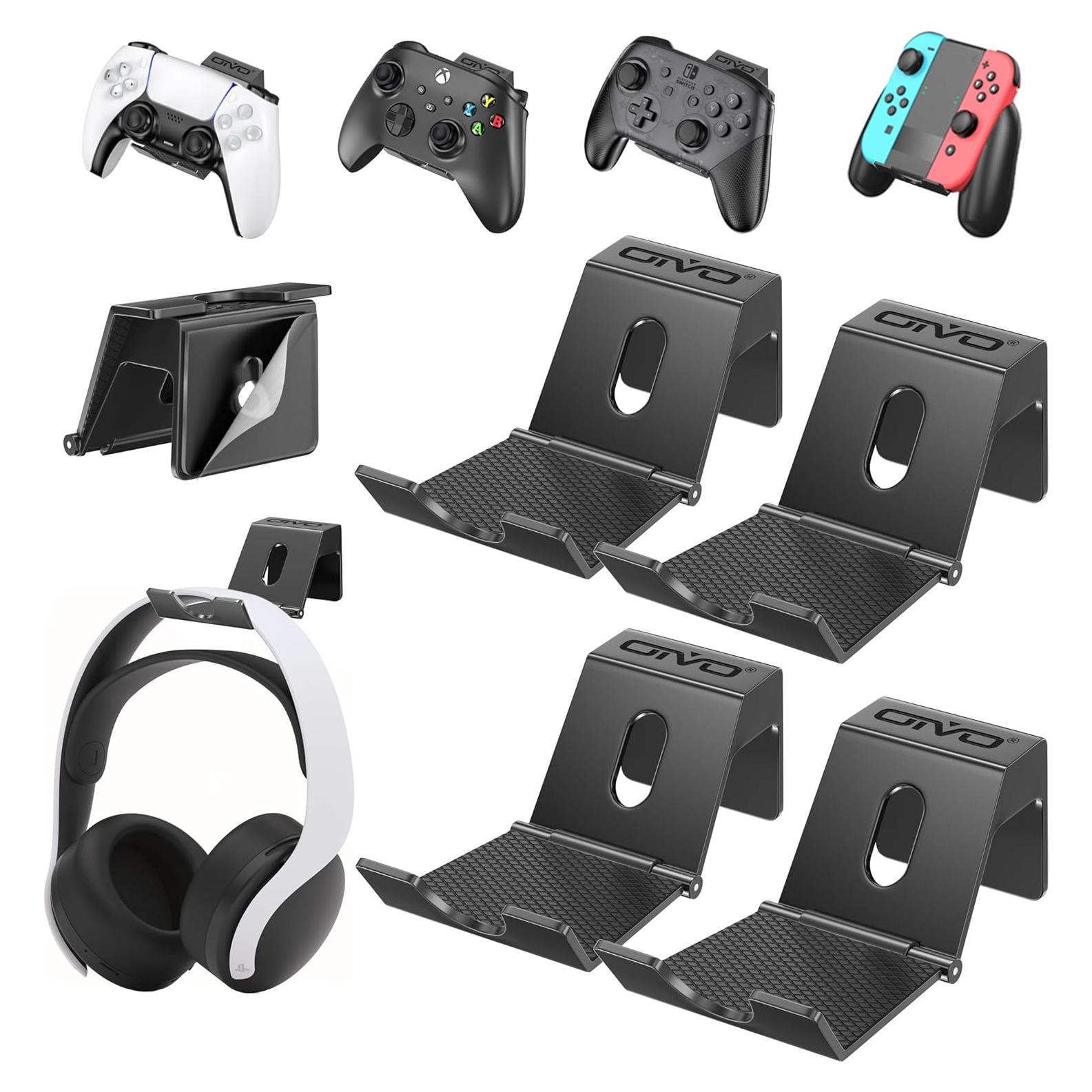 Soporte de Pared OIVO para Controladores y Auriculares - 4 Piezas