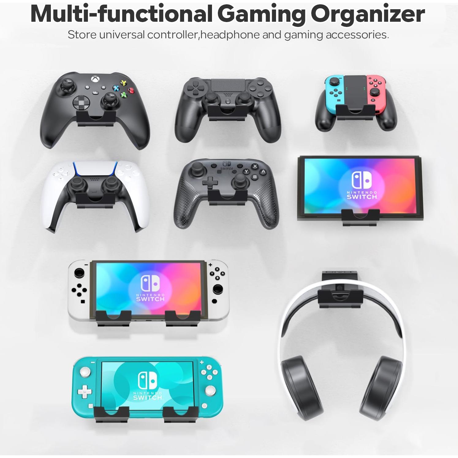 Soporte de Pared OIVO para Controladores y Auriculares - 4 Piezas