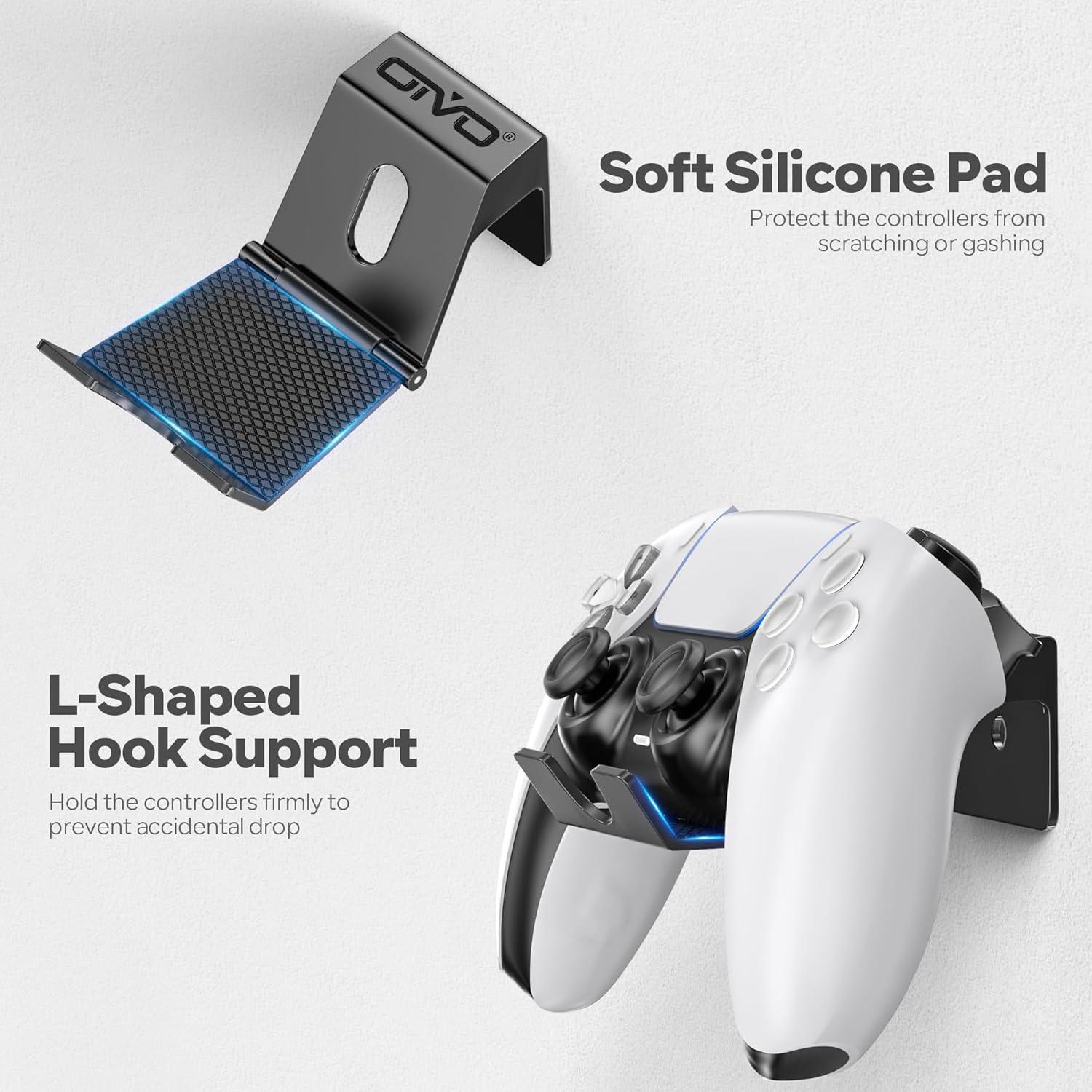 Soporte de Pared OIVO para Controladores y Auriculares - 4 Piezas