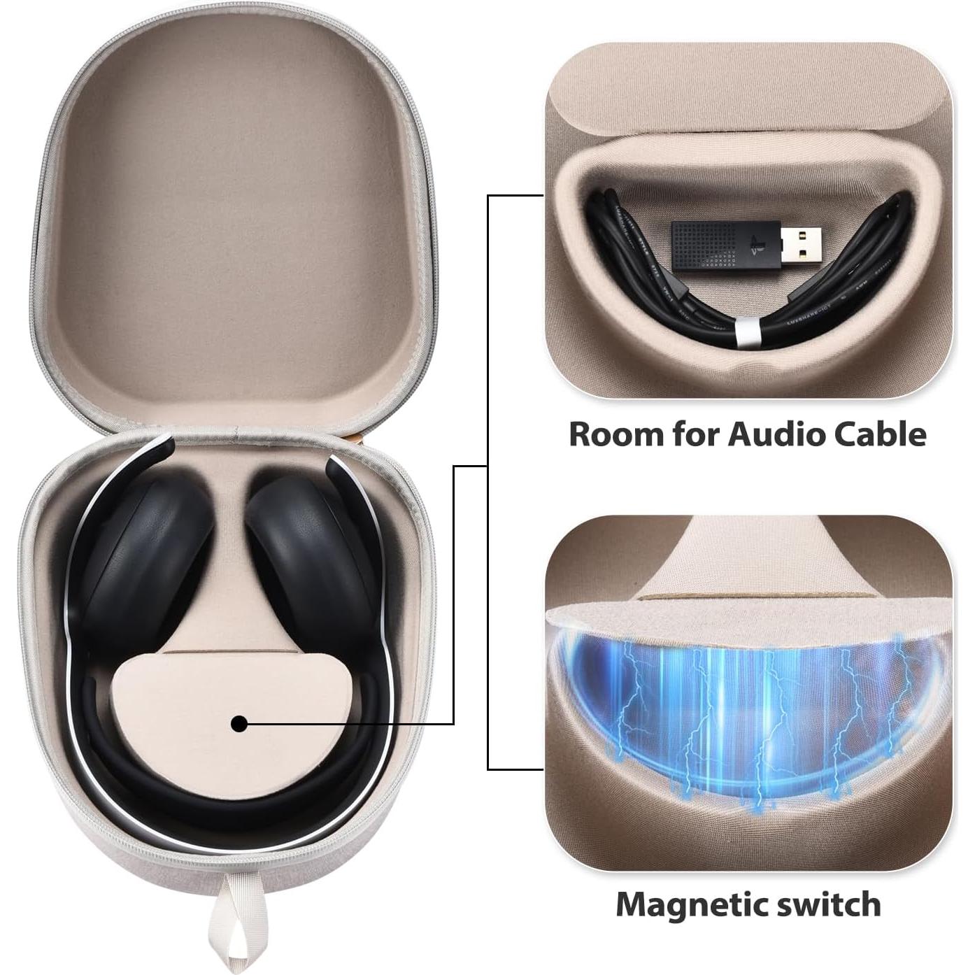 Funda de Almacenamiento para Auriculares Sony Pulse Elite Gris