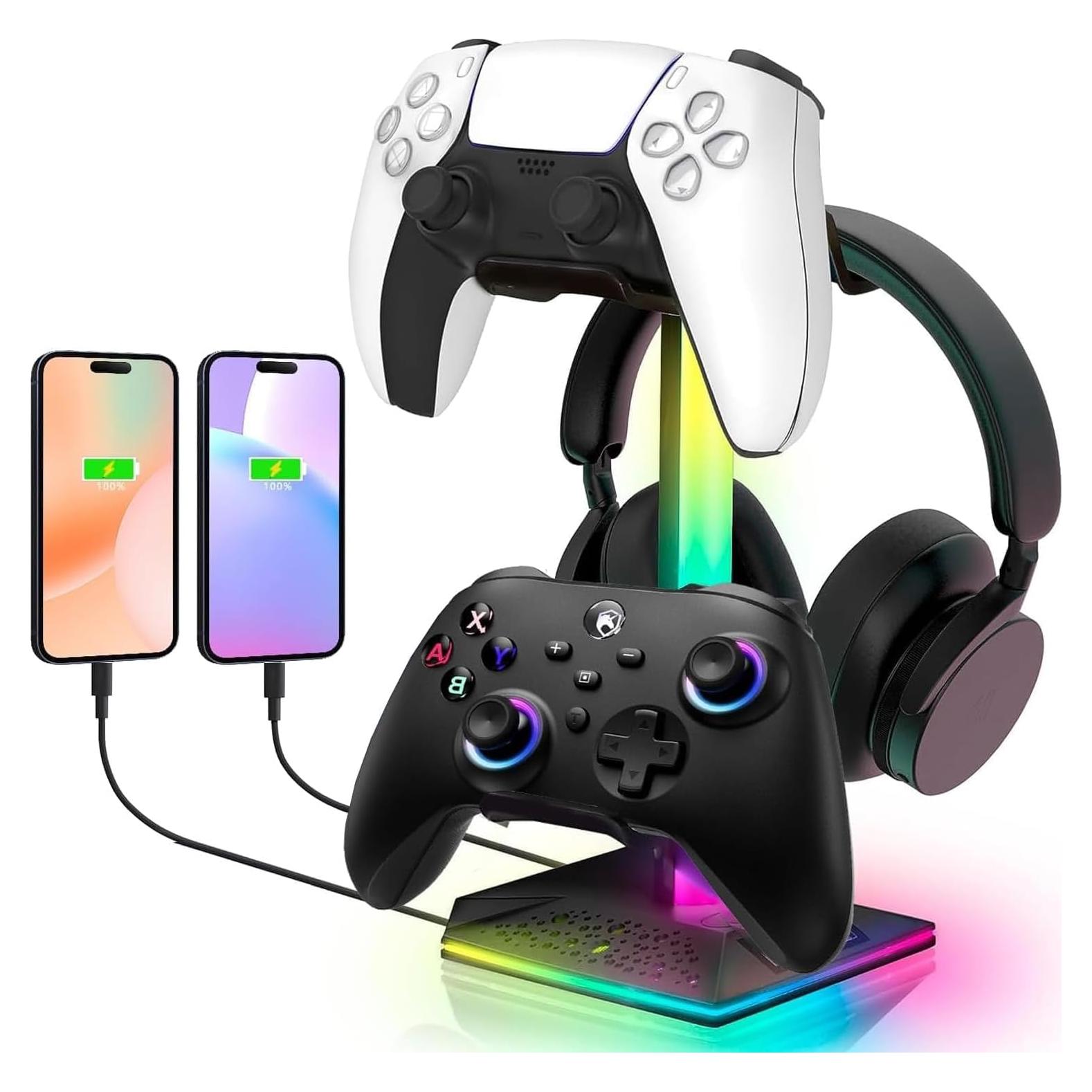 Soporte para Auriculares Gaming ZNikoyidy con RGB y 2 USB