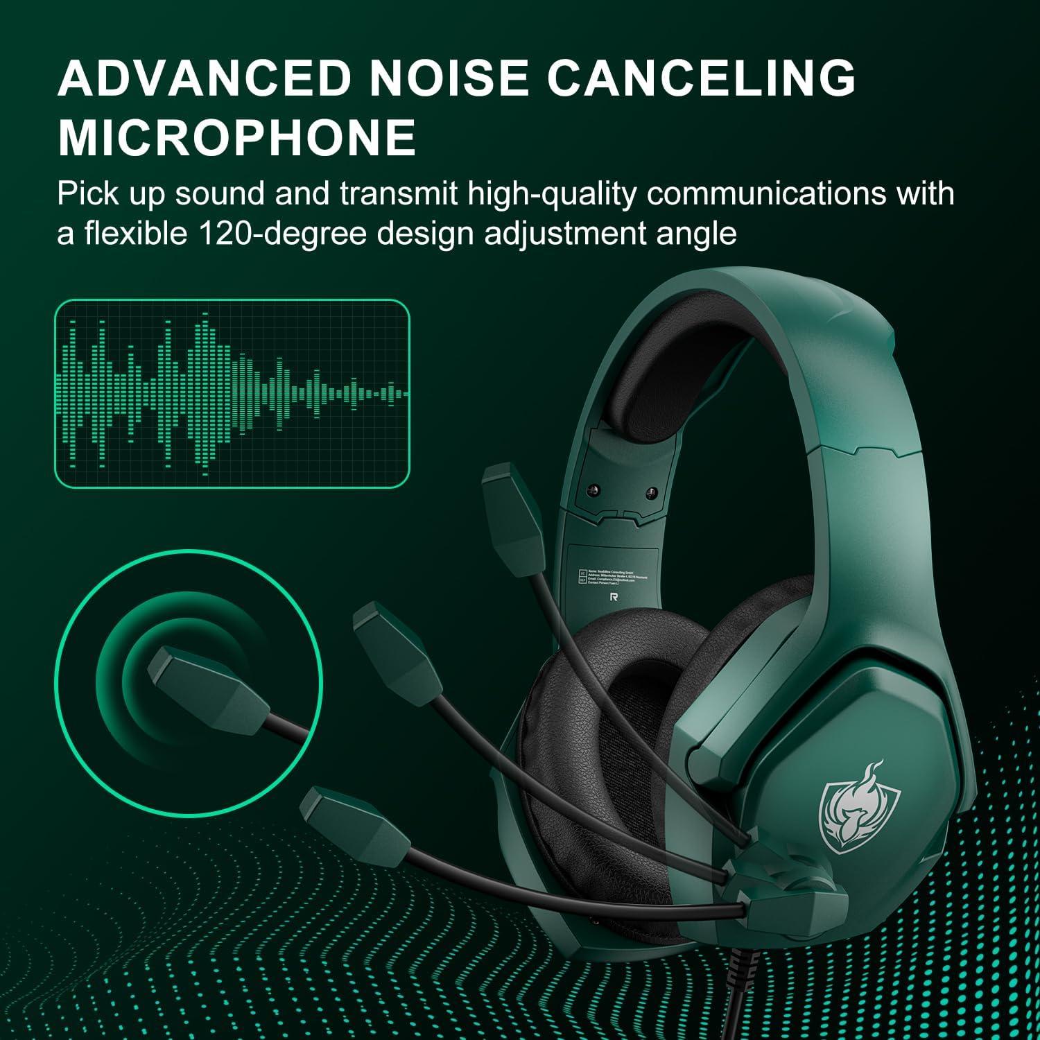 Auriculares Gaming YOTMS H-4 Verde 7.1 PS5 PS4 PC