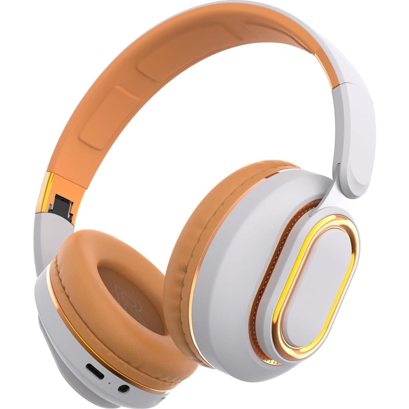 Auriculares Bluetooth H7 Plegables Inalámbricos y con Cable - Blanco Off