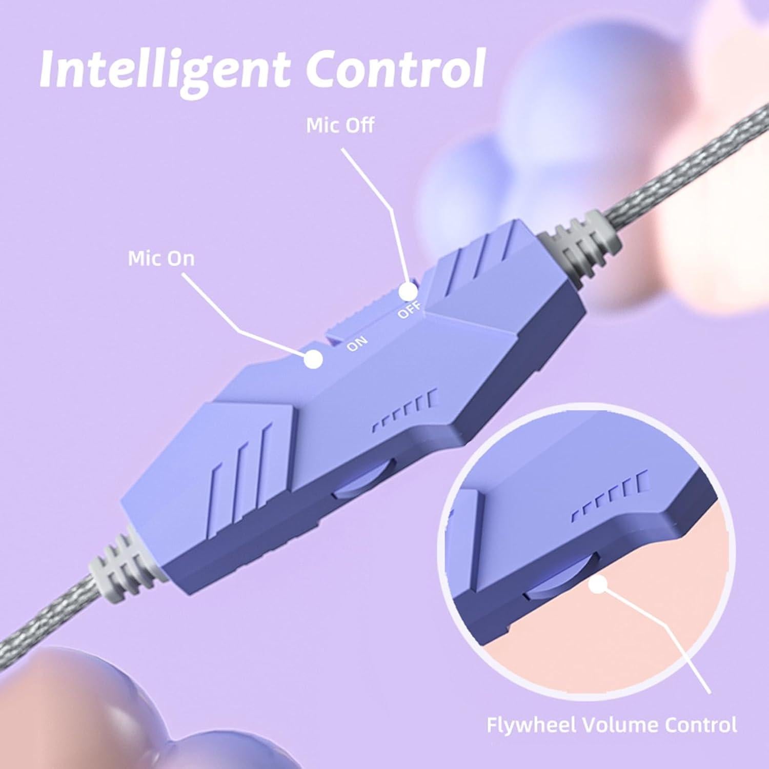 Auriculares de Juego con Orejas de Gato Xmenha Morados 3.5mm