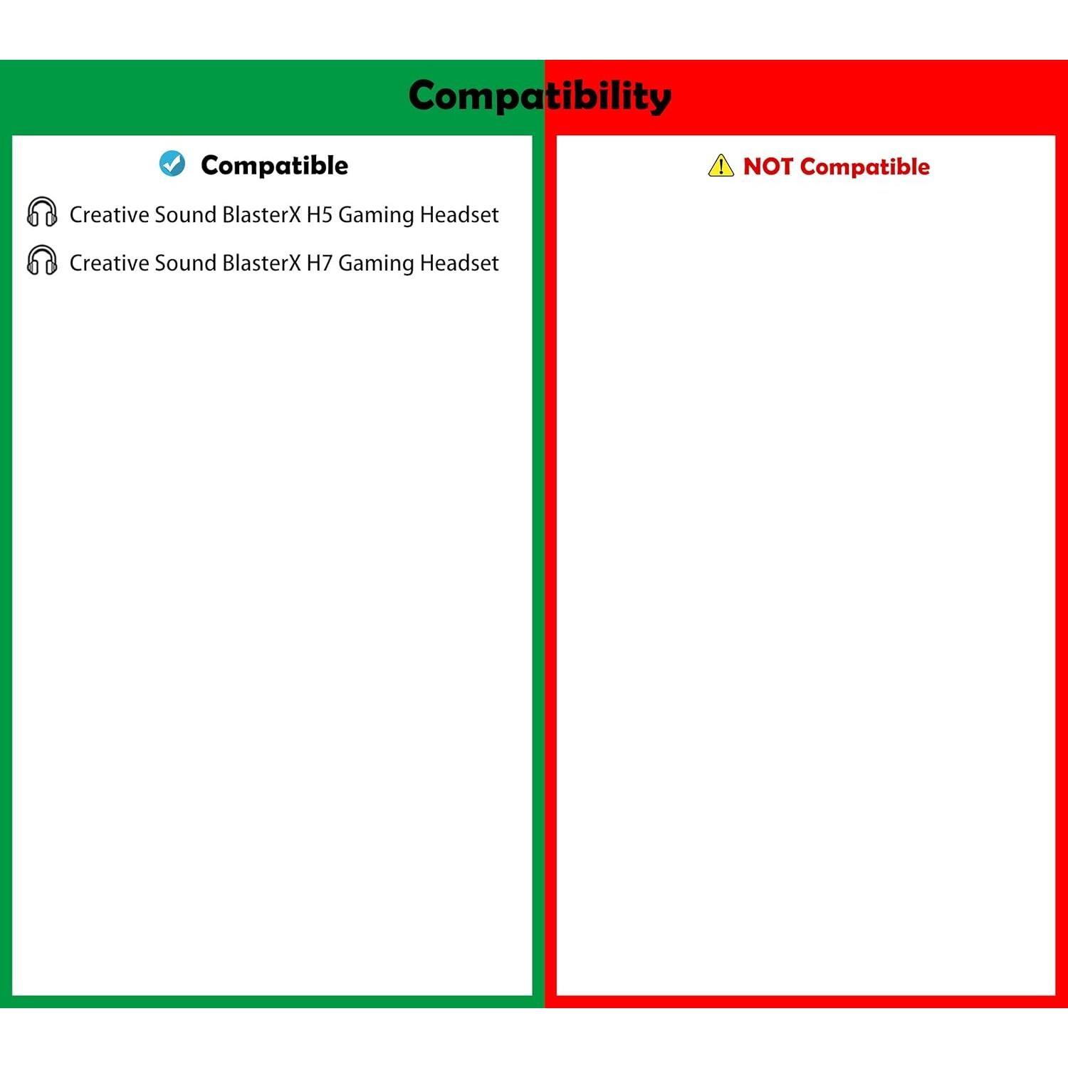 Almohadillas de Reemplazo para Auriculares Creative Sound BlasterX H5 H7
