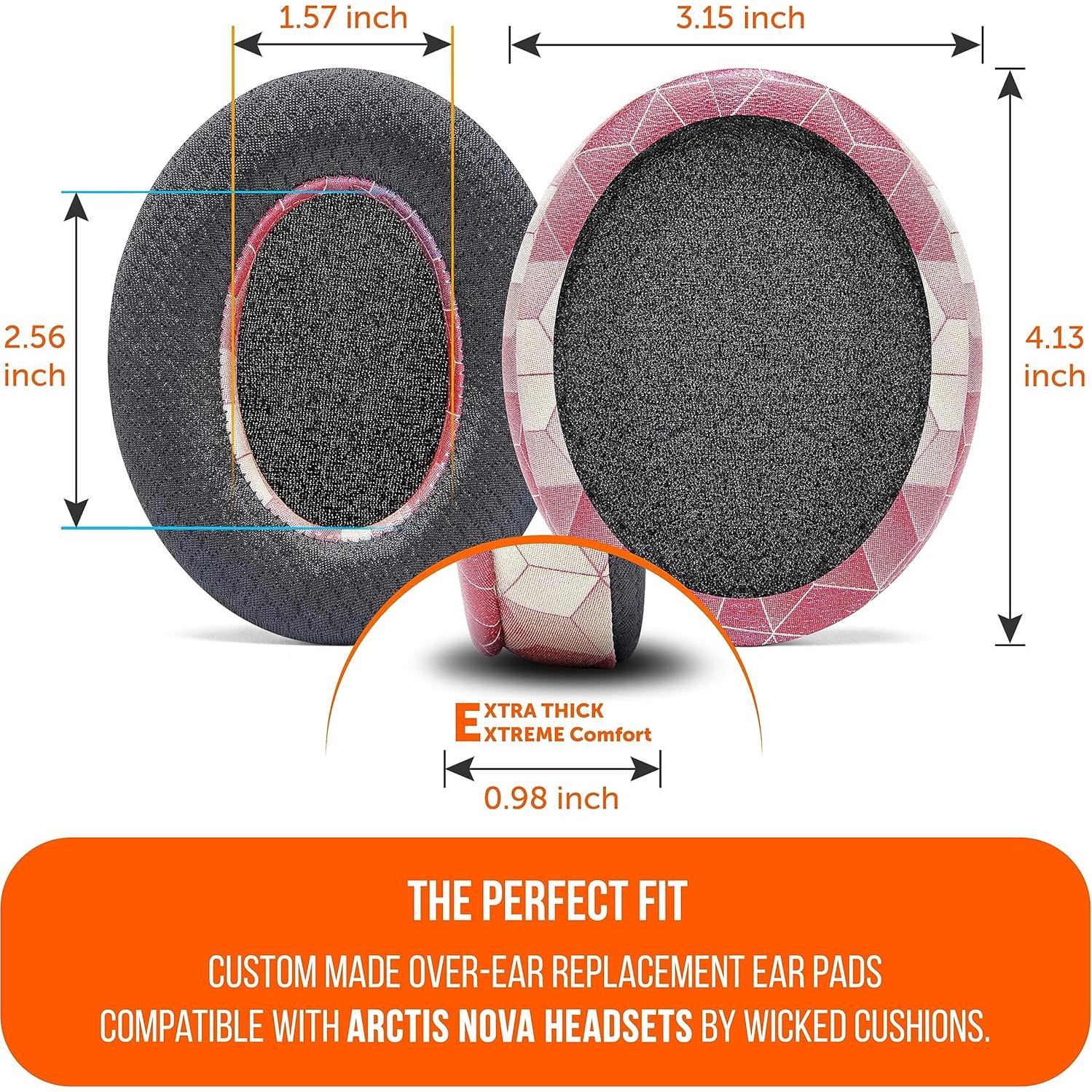 Almohadillas de Gel Enfriamiento Wicked Cushions para Arctis Nova