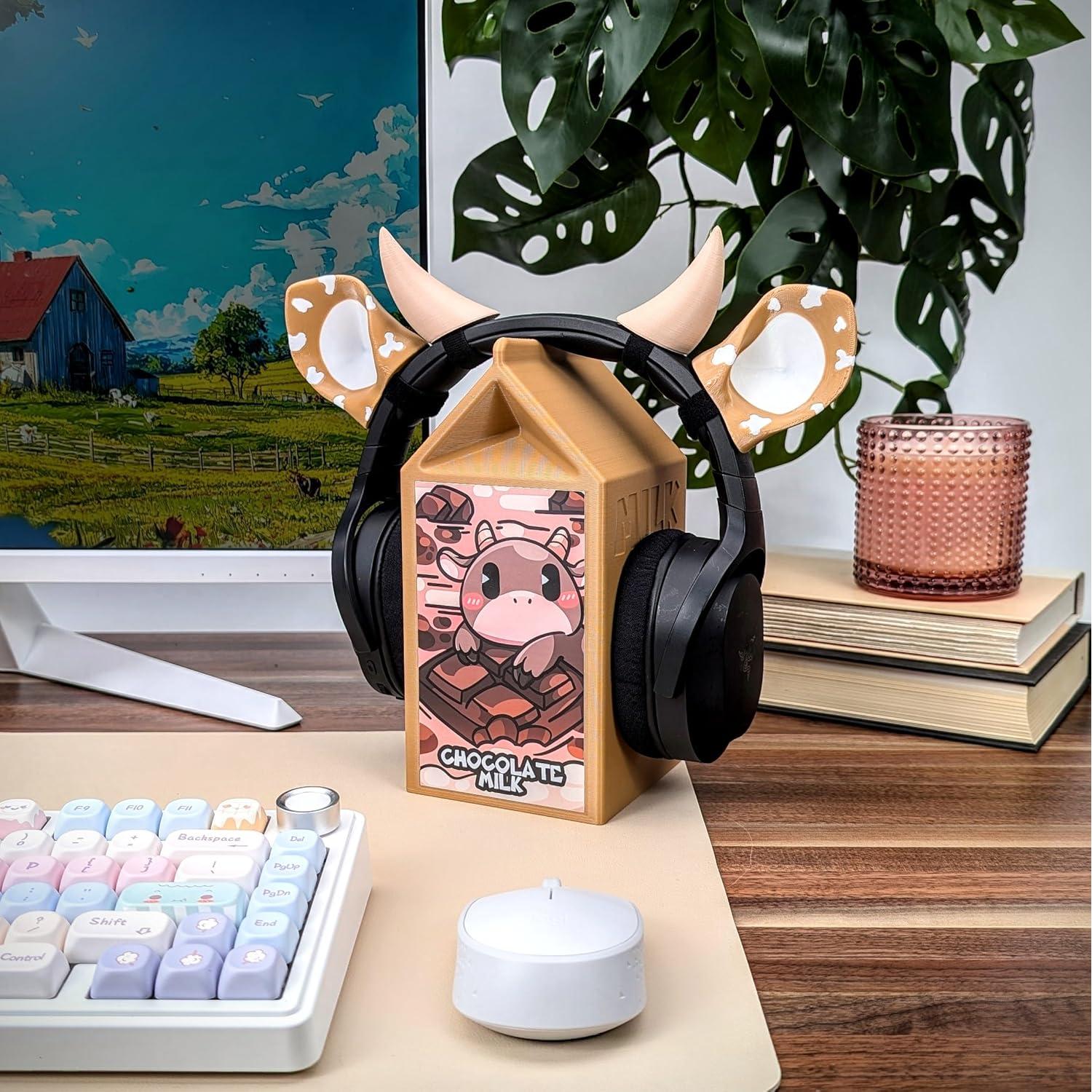 Orejas y Cuernos de Vaca BeamTeam3D para Auriculares - Accesorios Divertidos