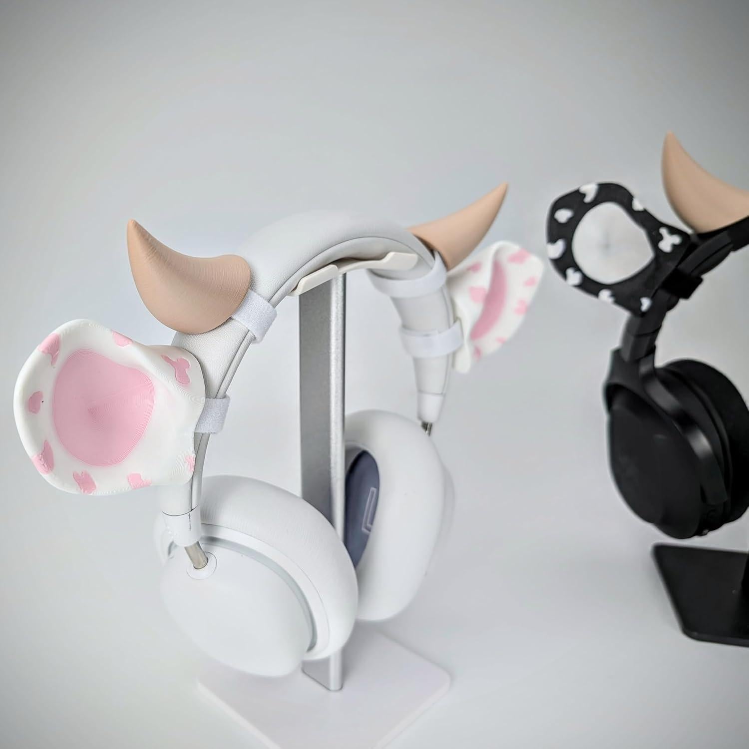 Orejas y Cuernos de Vaca BeamTeam3D para Auriculares - Accesorios Divertidos