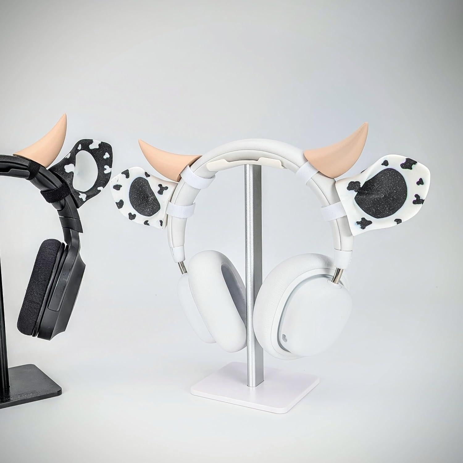 Orejas y Cuernos de Vaca BeamTeam3D para Auriculares - Accesorios Divertidos