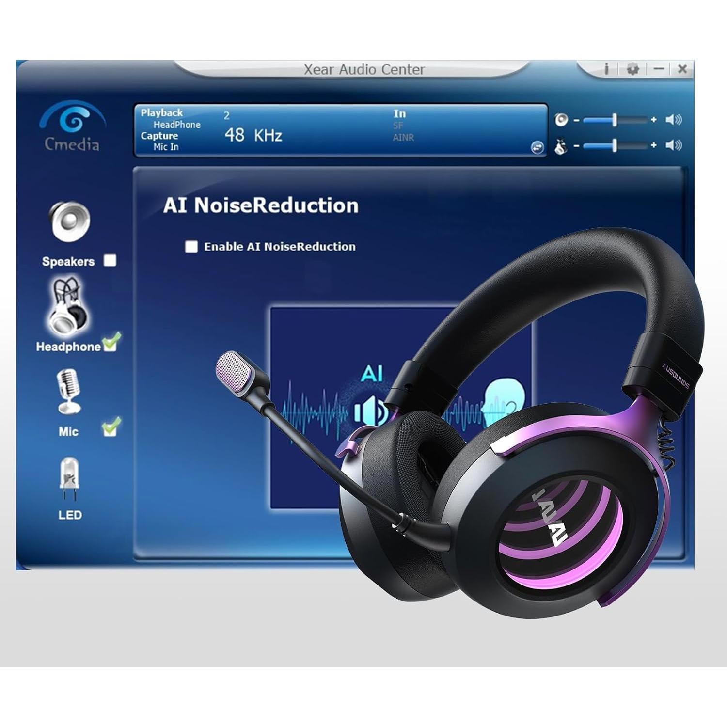 Auriculares Gaming AUSOUNDS AU-GX con Cable USB-C, Audio 7.1