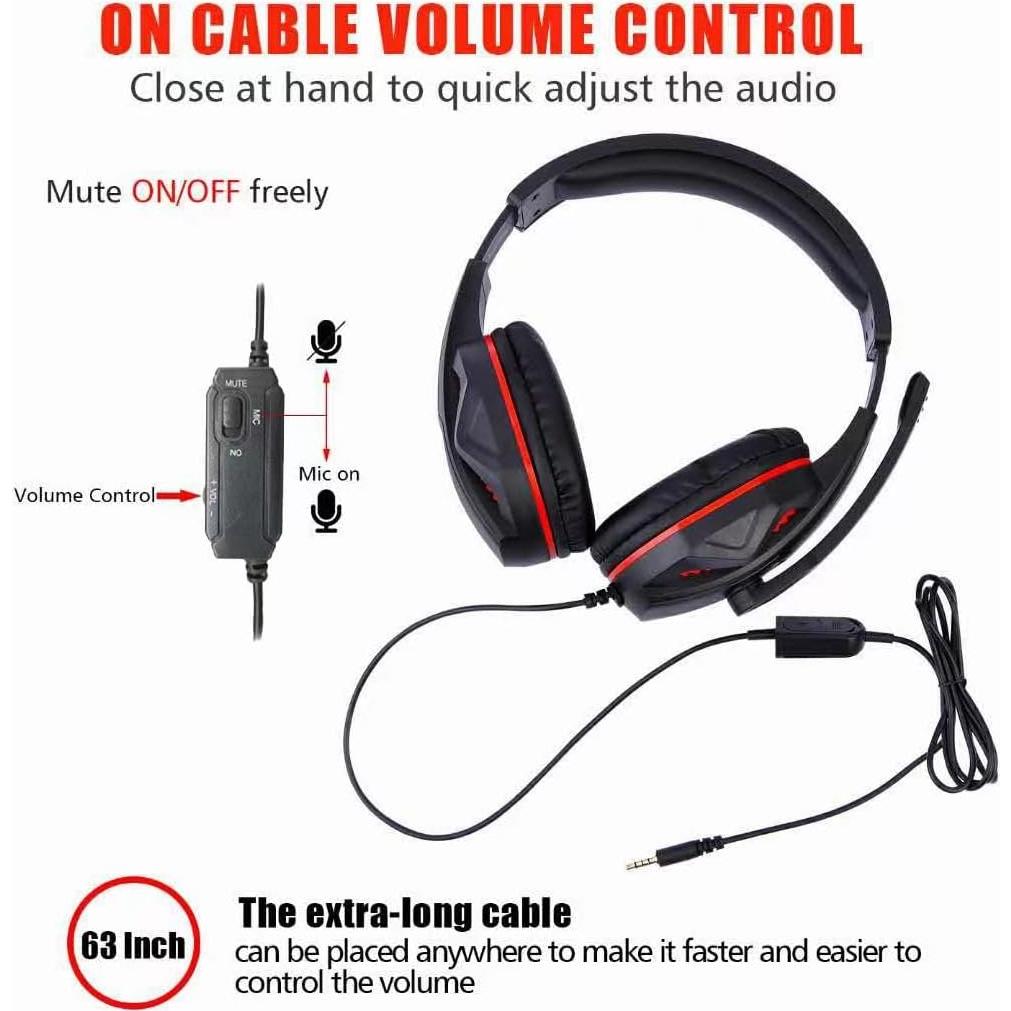 Auriculares Gaming FNSHIP 50mm con Micrófono y Control de Volumen