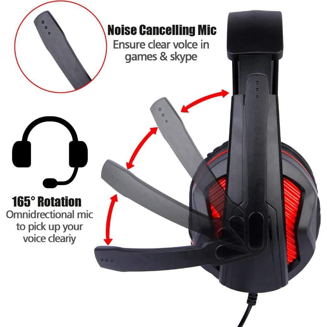 Auriculares Gaming FNSHIP 50mm con Micrófono y Control de Volumen