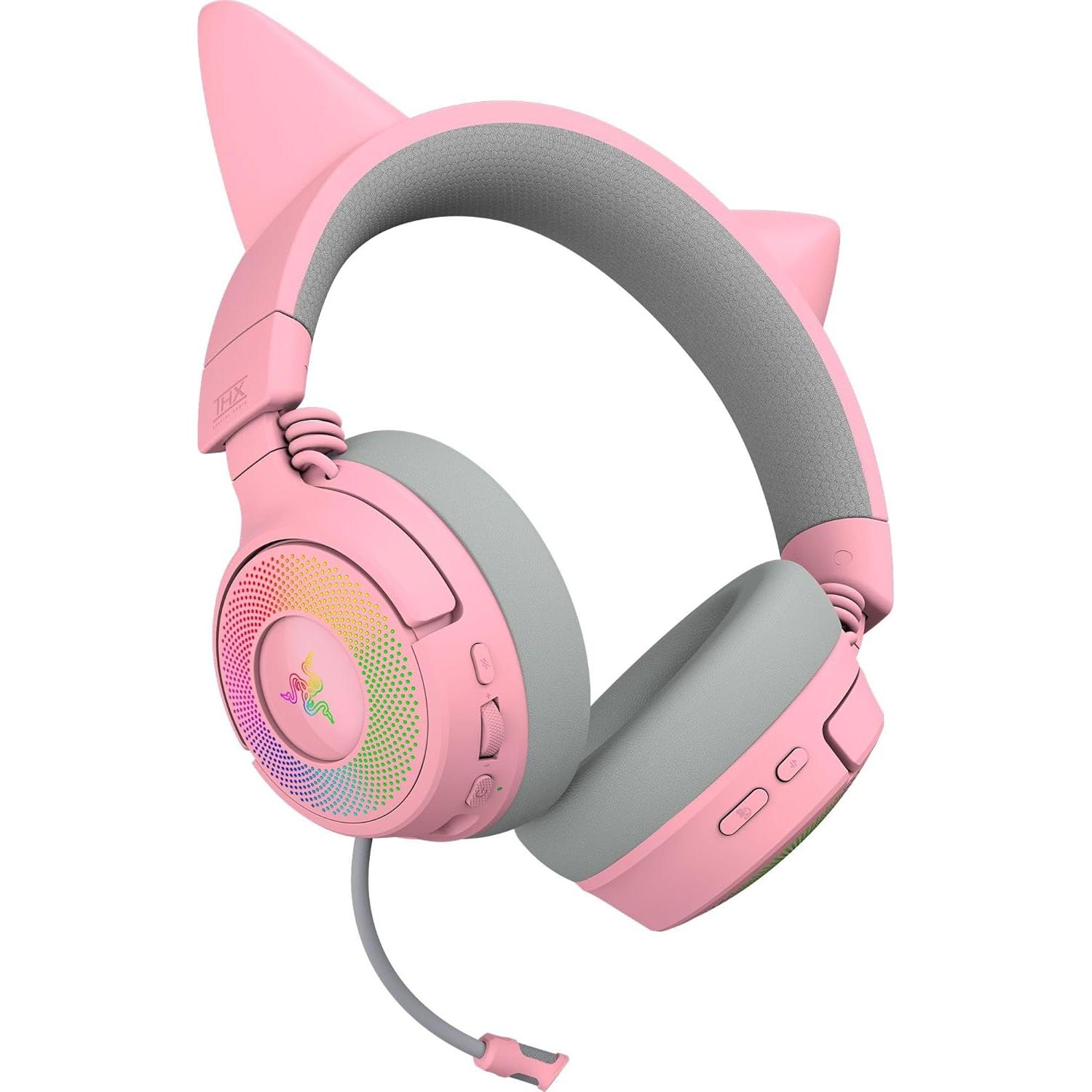 Auriculares Gaming Inalámbricos Razer Kraken Kitty V3 Pro Rosa