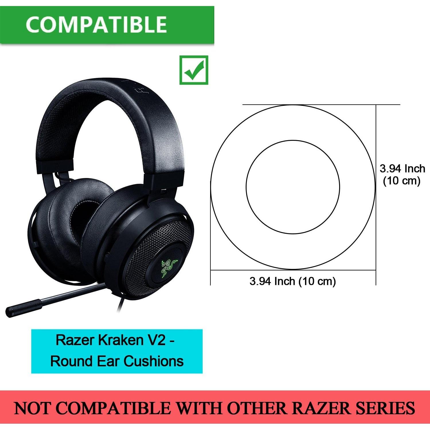 Almohadillas de Espuma JARMOR para Auriculares Razer Kraken V2